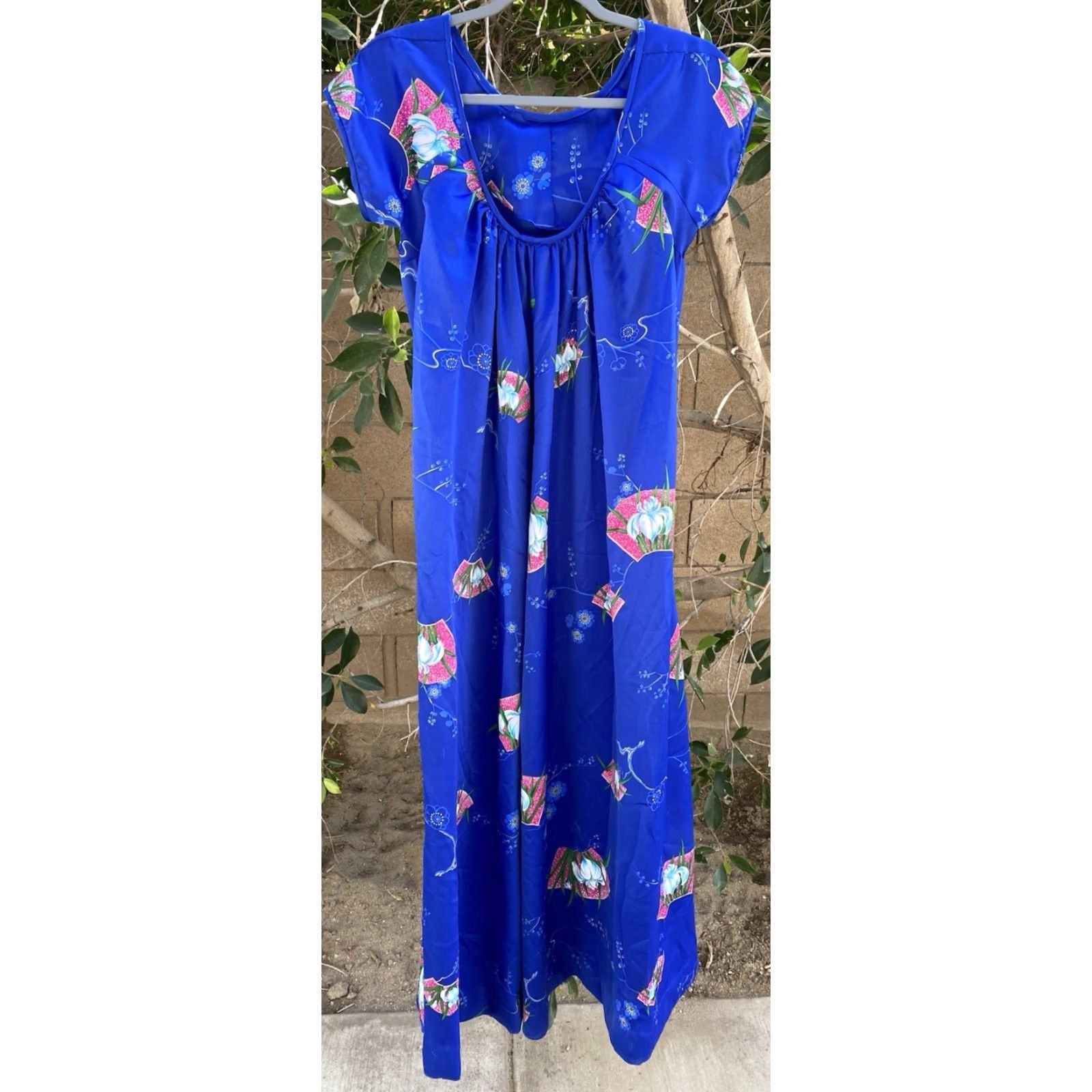 Vintage Paradise Hawaii Made In Honolulu Vintage Hawaiian Dress Tiki Aloha Maxi Size 12 Blue 12 Paradise Hawaii Vintage Hawaii Dress Maxi Size 12 Blue Womens Size XL / US 12-14 / IT 48-50 - 4 Thumbnail