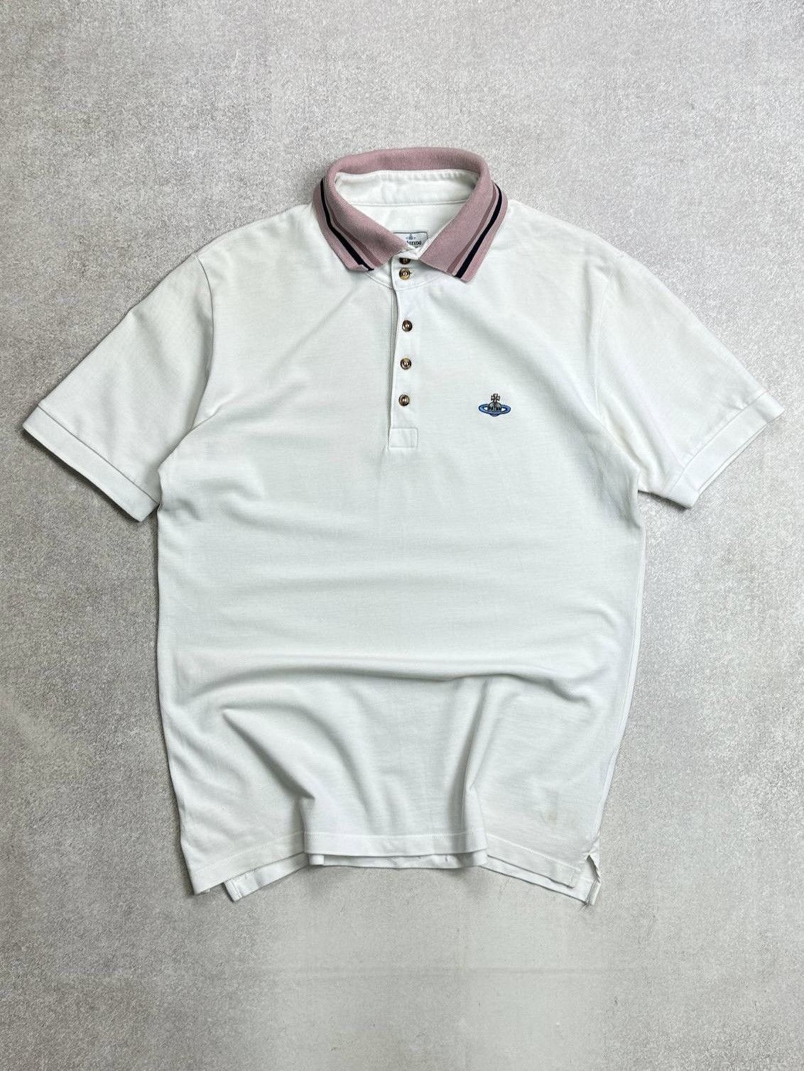 Vivienne Westwood Orb Saturn Logo Polo Shirt Rare L Mens