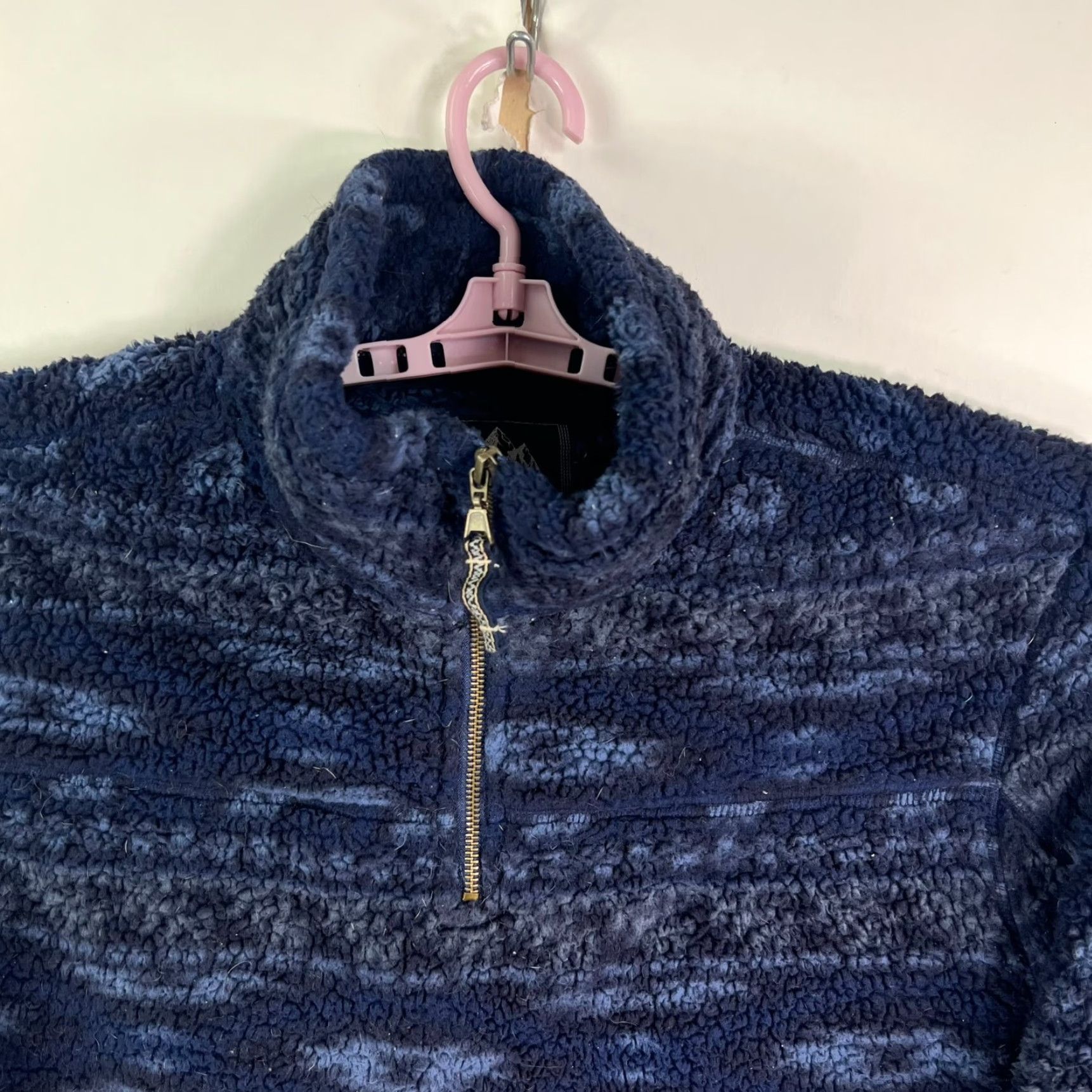 Vintage Nike Shirt Alpine Sherpa 1/4 Zip Pockets Pullover Sweatshirt Mens XL Blue Geometric Pattern Classic Outdoor 60s Decade College Mens Size US XL / EU 56 / 4 - 3 Thumbnail
