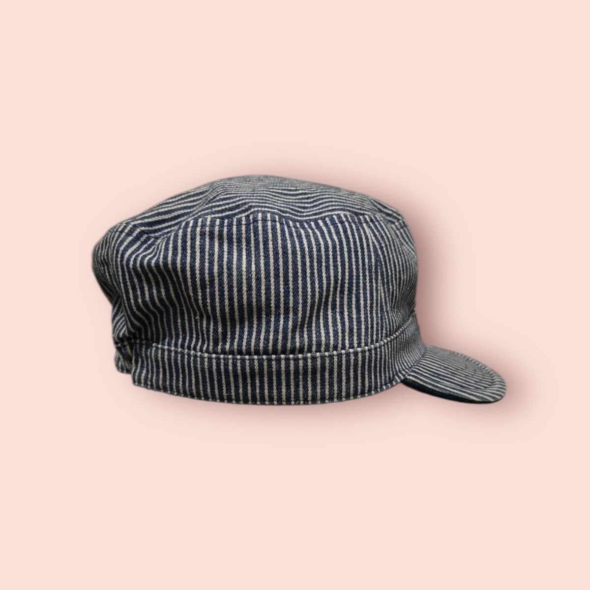 Japanese Brand × Vintage RARE REVERSIBLE DENIM/HICKORY STRIPES WORKER HAT JAPAN Size ONE SIZE - 11 Thumbnail