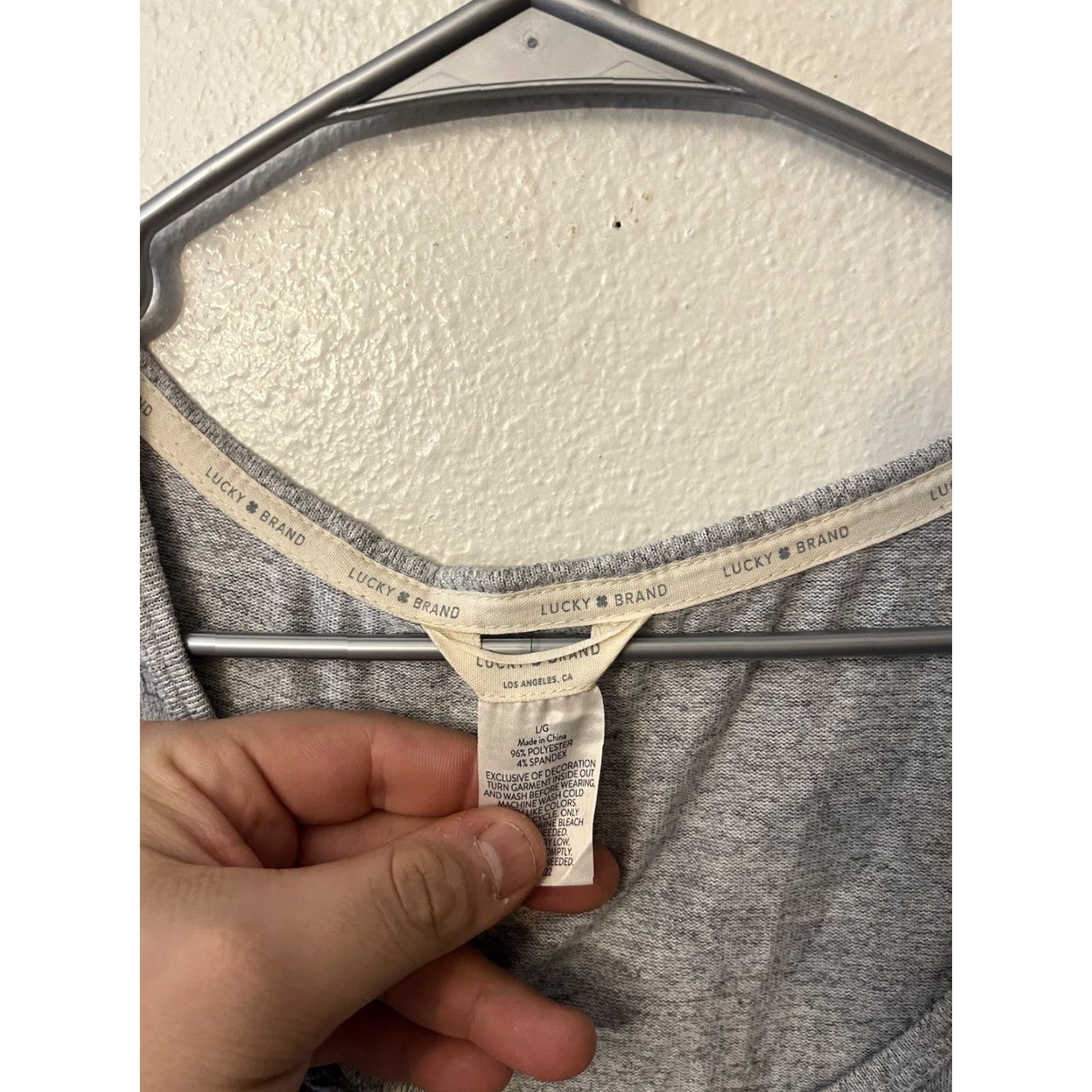 Lucky Brand Lucky Brand Sleep Shirt Gray Floral Tank Tee Lounge Sleeveless Womens L Gray Stars Cotton Modal Sleeveless Sleepshirt Women L Size L / US 10 / IT 46 - 2 Thumbnail