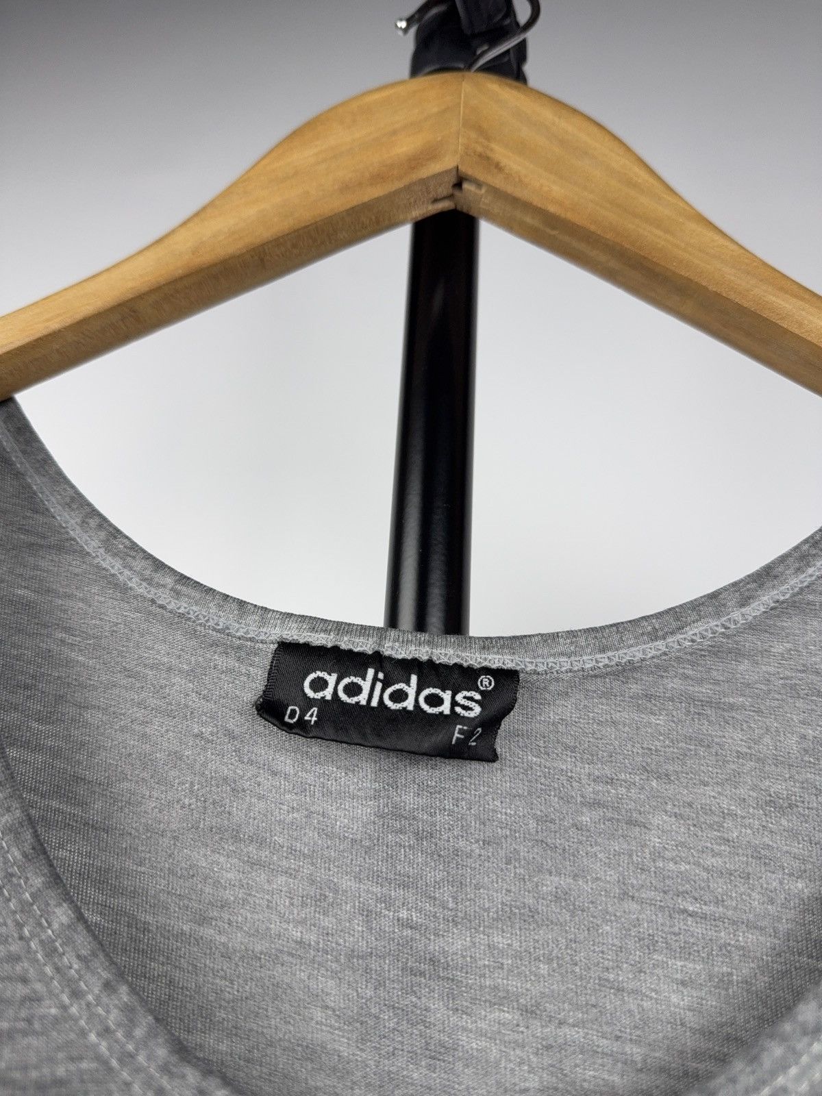 Adidas Vintage 90s Adidas Grey Tank Top 3-Stripes Athletic Singlet Size US S / EU 44-46 / 1 - 3 Thumbnail