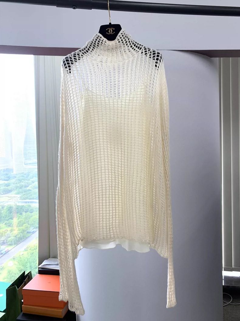 The Row The Row Cream Knit Hollow Out Top Size US S / EU 44-46 / 1 - 1 Thumbnail