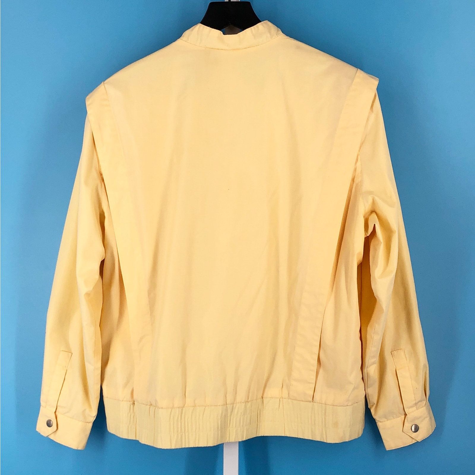 Members Only × Vintage 80s Members Only pale yellow jacket 1980s vintage Size XL / US 12-14 / IT 48-50 - 2 Thumbnail
