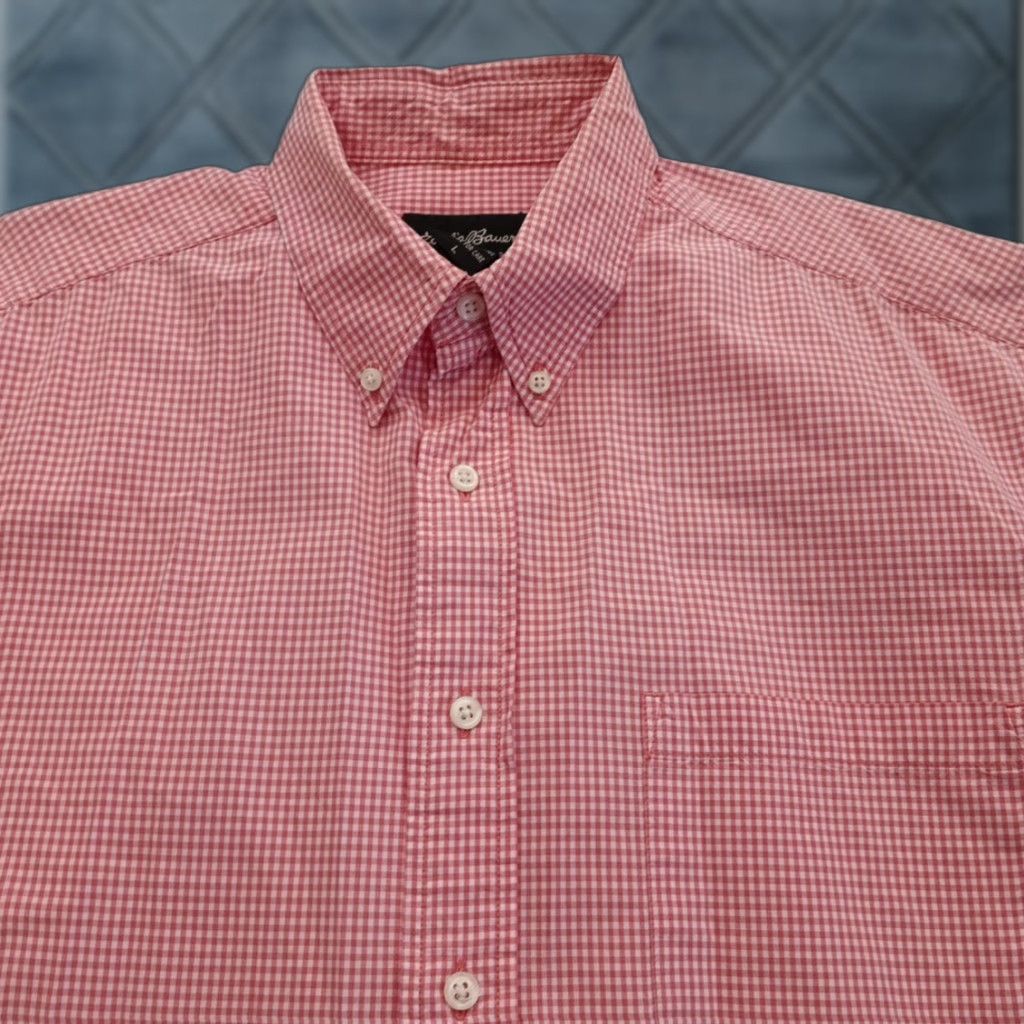 Eddie Bauer Eddie Bauer Shirt Mens Large Pink Plaid Short Sleeve Button-Down Collared Cotton Shirt L Mens Pink Plaid Short Sleeve Button-Down Eddie Bauer Size US L / EU 52-54 / 3 - 1 Thumbnail