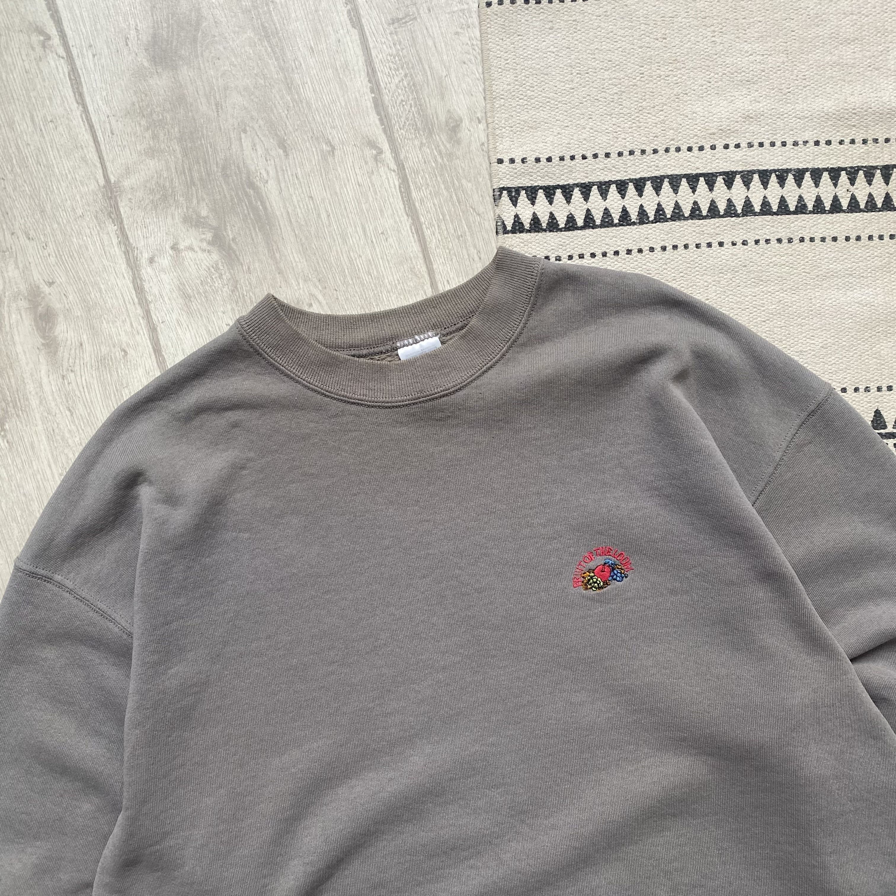 Fruit Of The Loom Vintage 90s FotL USA Blank Sweatshirt mini logo Size US L / EU 52-54 / 3 - 3 Thumbnail