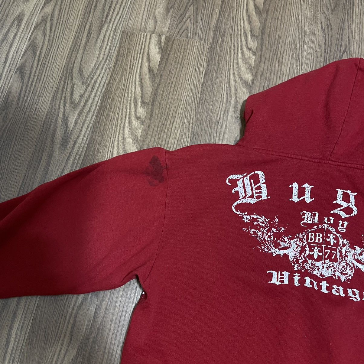 Bugle Boy Y2K Red Bugle Boy skull zip-up skull and wings zip up hoodie Size US L / EU 52-54 / 3 - 7 Thumbnail