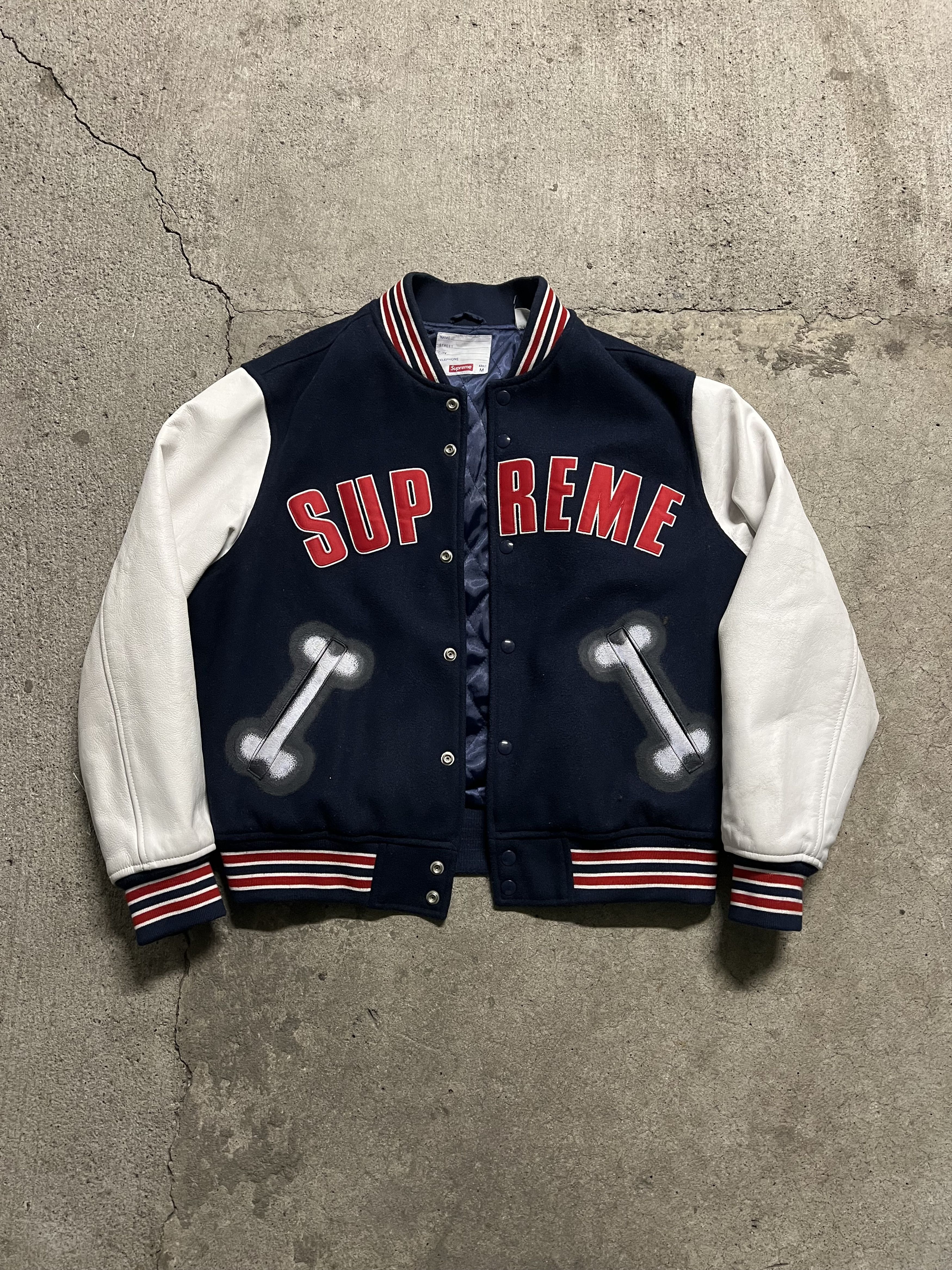 Supreme Supreme Court Cards Hooded Leather Jacket Size M NWT | Grailed