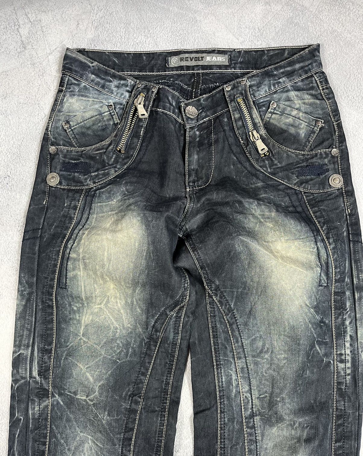 Japanese Brand × Vintage Vintage Y2K Japanese faded denim jeans streetwear size 32 Size US 32 / EU 48 - 3 Thumbnail