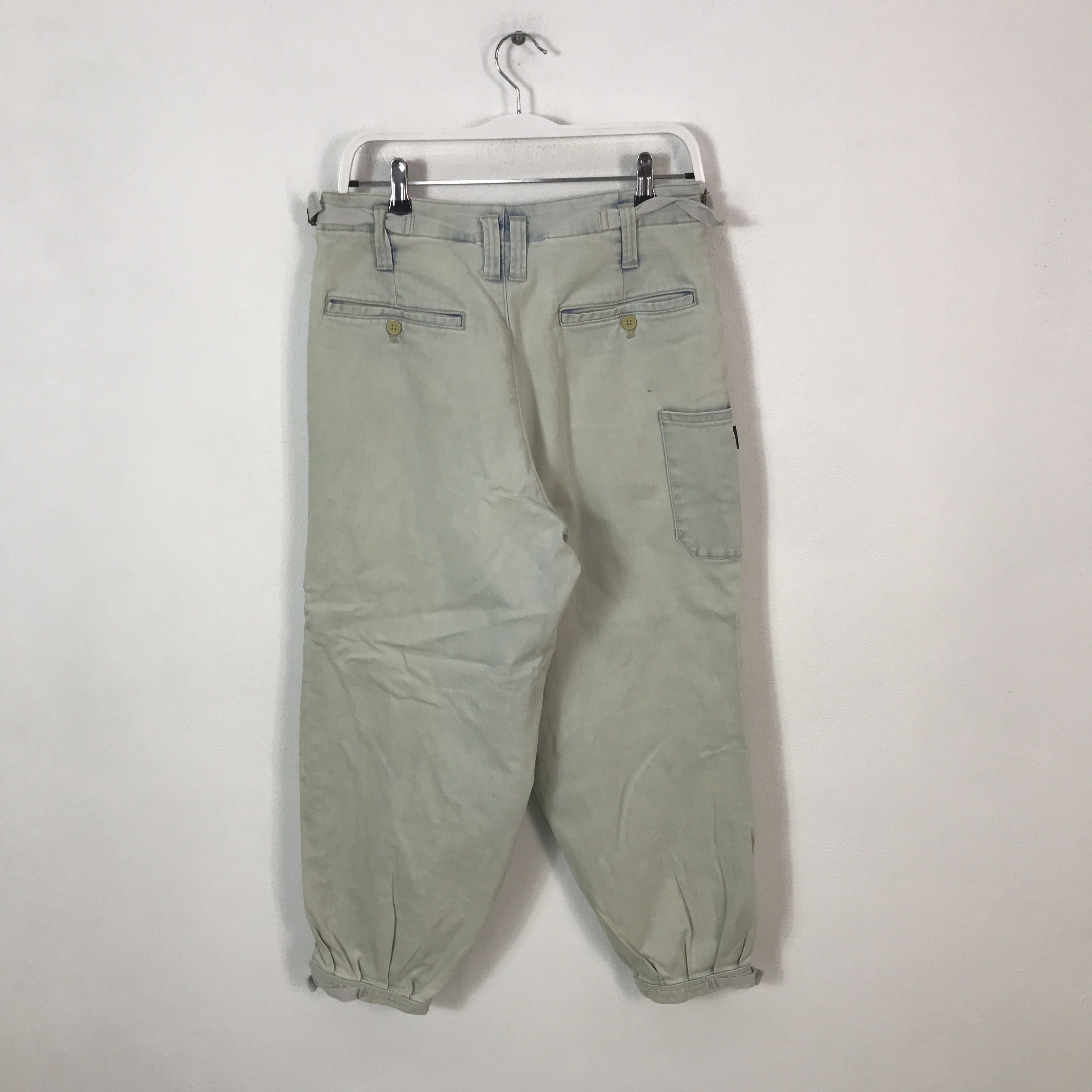 Japanese Brand purple&yellow Japan style baggy Balloon light wash pants Size US 29 - 4 Thumbnail