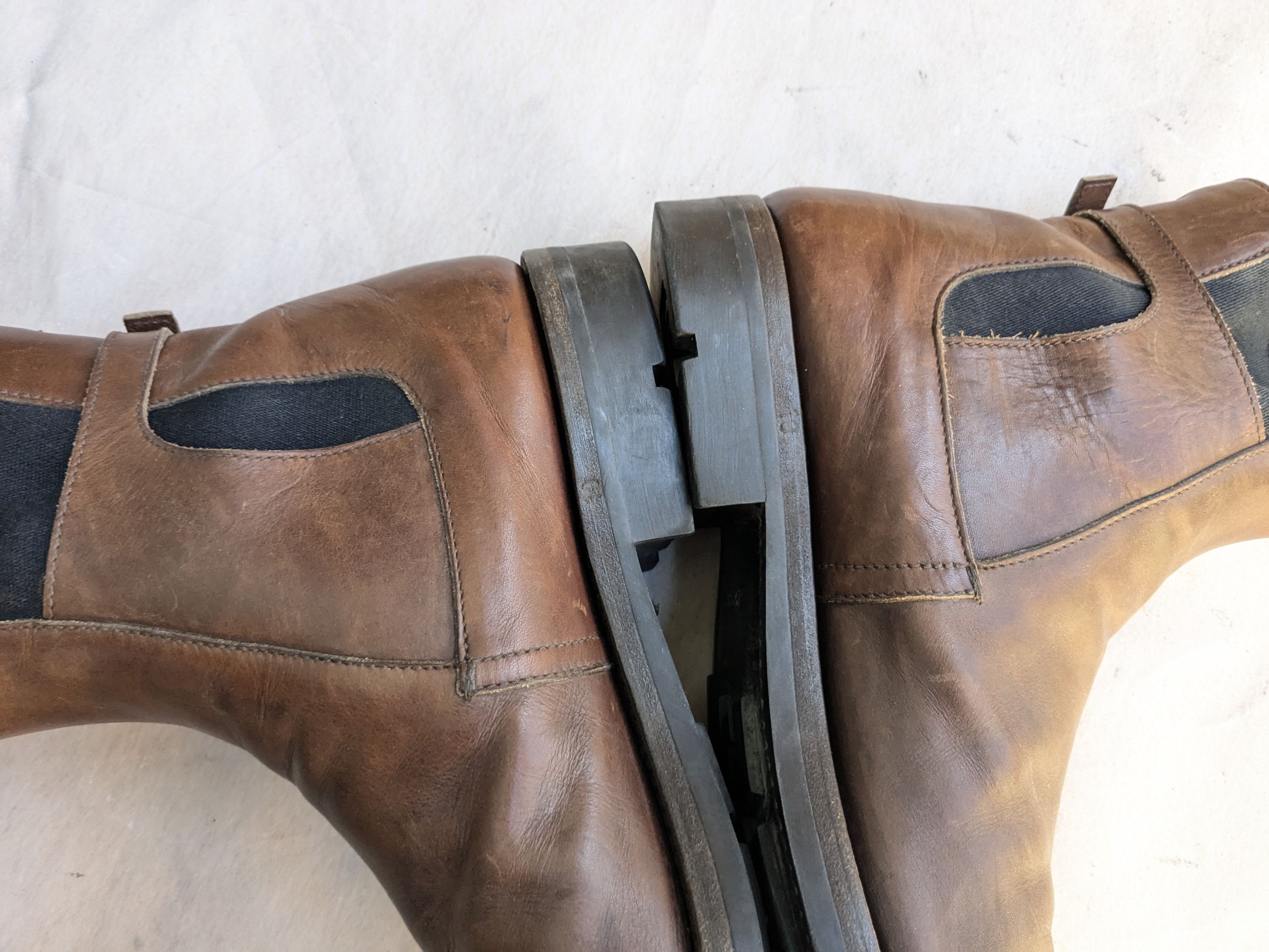 Prada × Vintage Prada Chelsea Boots Brown Leather 11 Y2K Size US 11 / EU 44 - 10 Thumbnail
