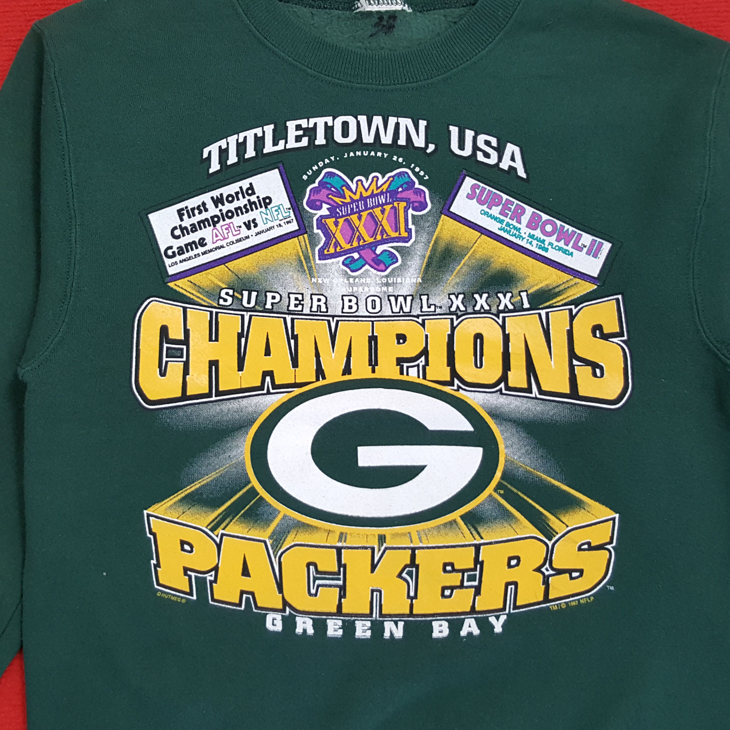 NFL × Vintage Green Bay Packers Super Bowl Champions Vintage Sweatshirt Size US S / EU 44-46 / 1 - 2 Thumbnail