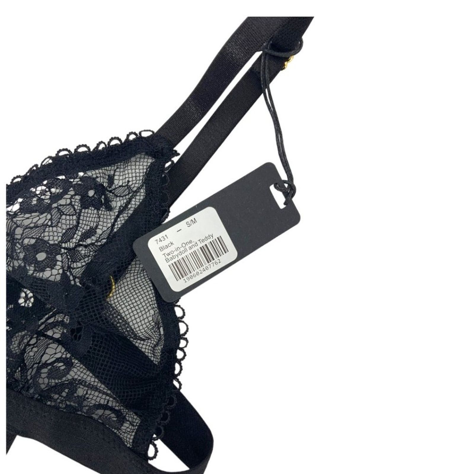Other Mapale Black Lace Strappy Teddy Small Medium NWT $49 MSRP Size ONE SIZE - 6 Thumbnail