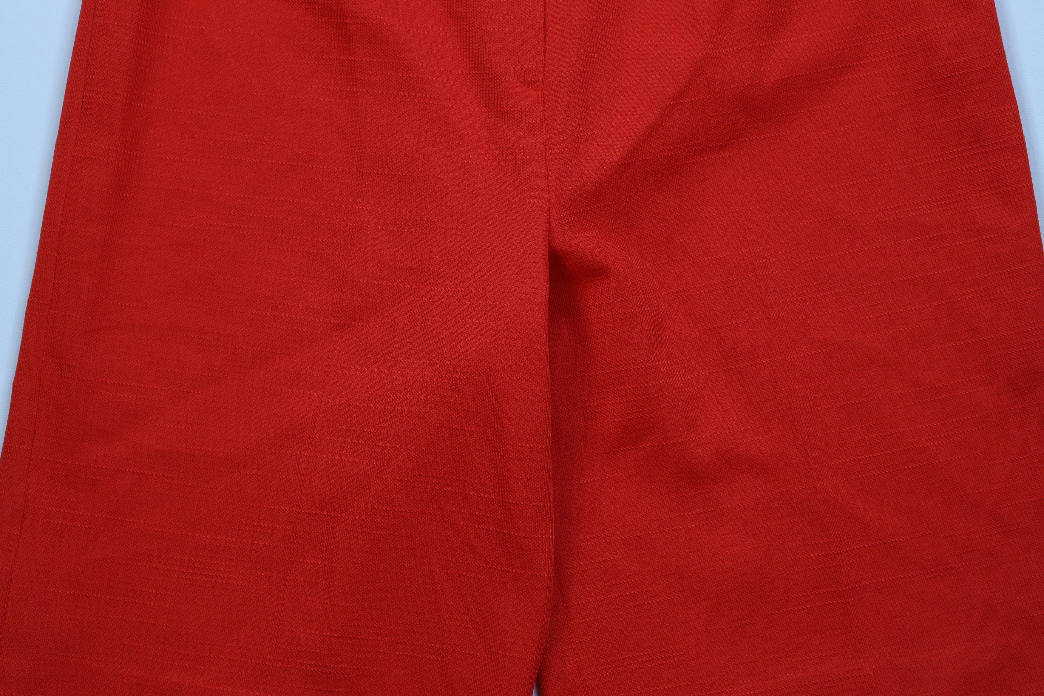 Vintage Vintage 60s Streetwear Knit Bermuda Shorts Red Polyester USA Size 34" / US 12 / IT 48 - 3 Thumbnail