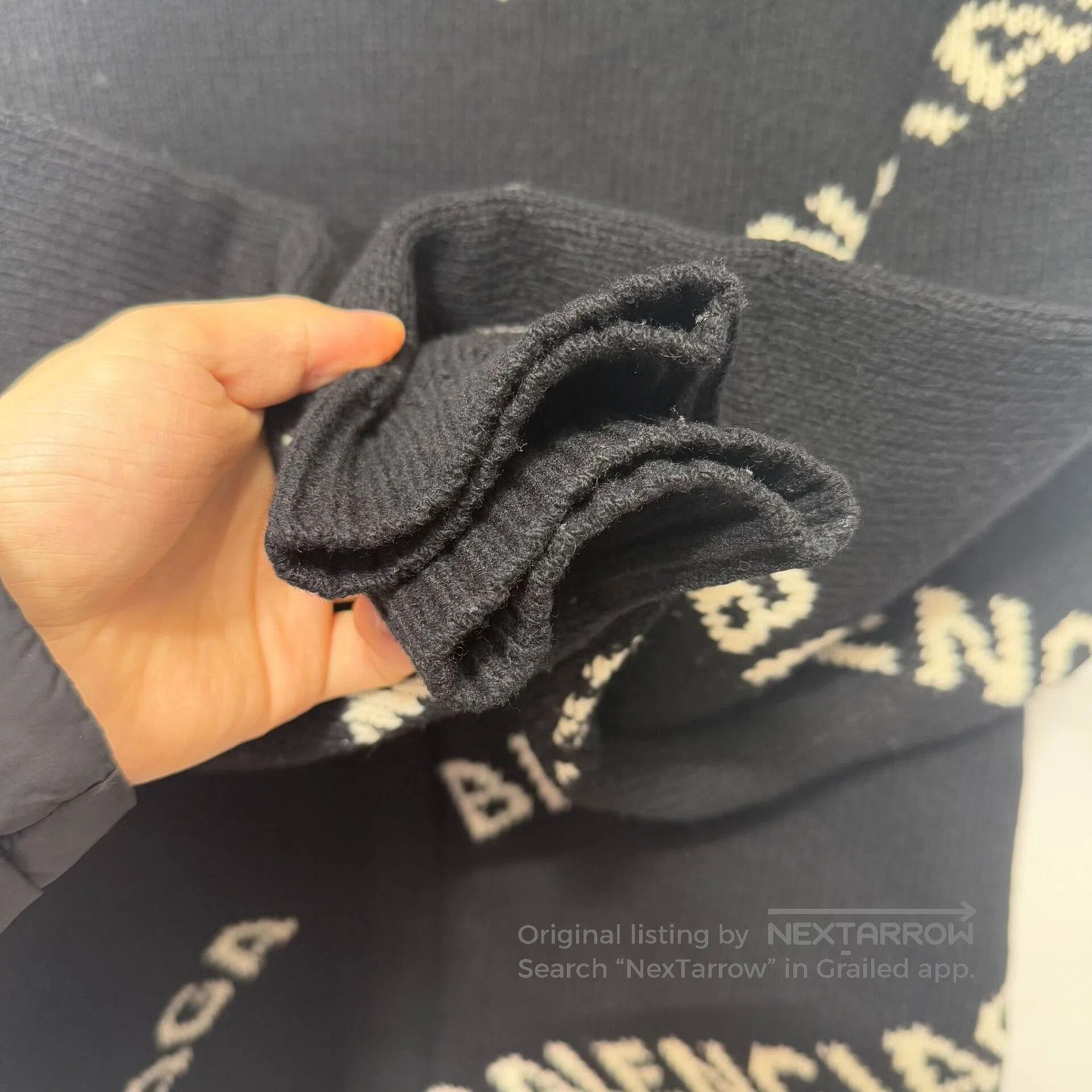 Balenciaga balenciaga black logo knit sweater. Size US L / EU 52-54 / 3 - 4 Thumbnail