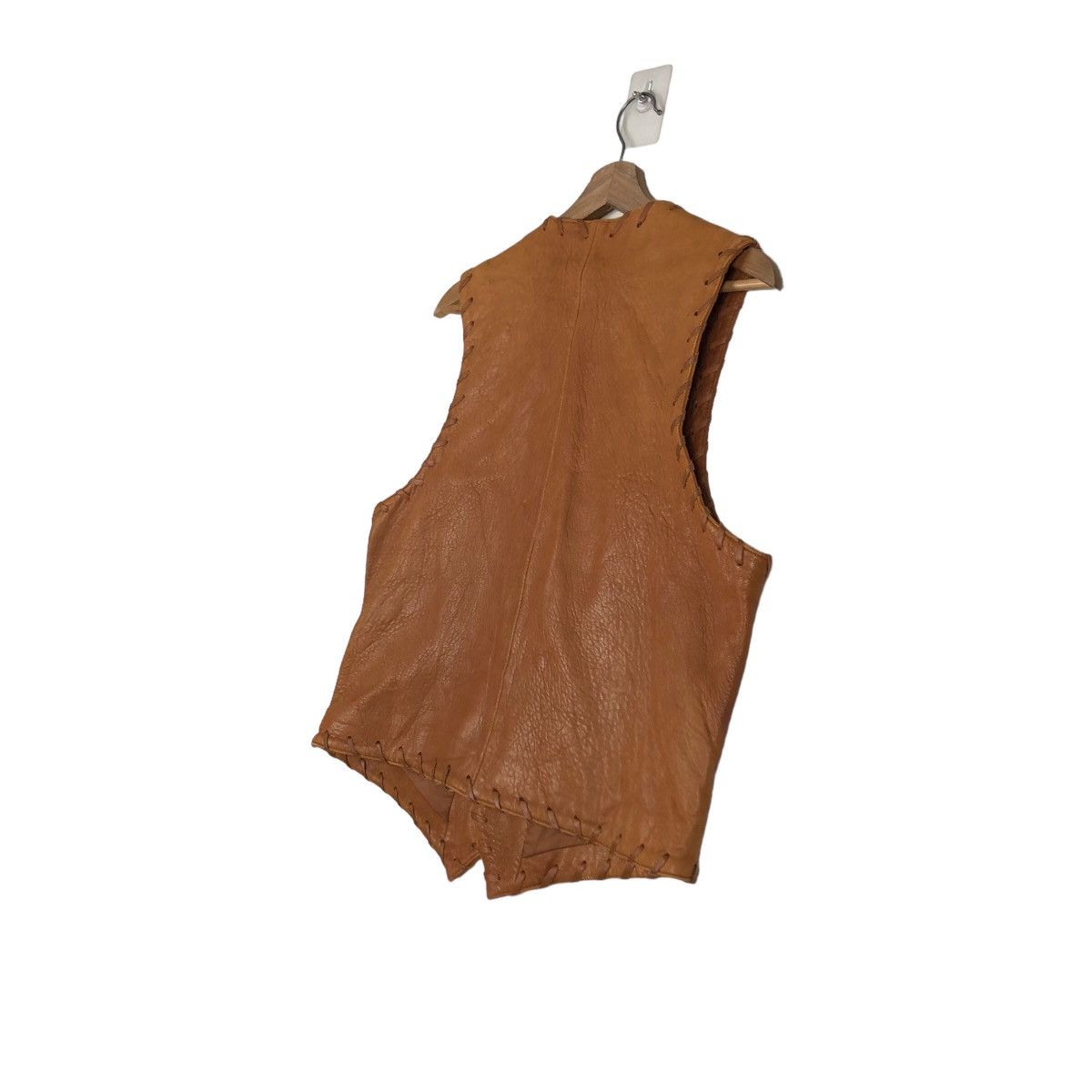 Genuine Leather 🔥Vintage Leather Biker Vest Jacket Daf Japan Issey Miyake Size US L / EU 52-54 / 3 - 10 Thumbnail