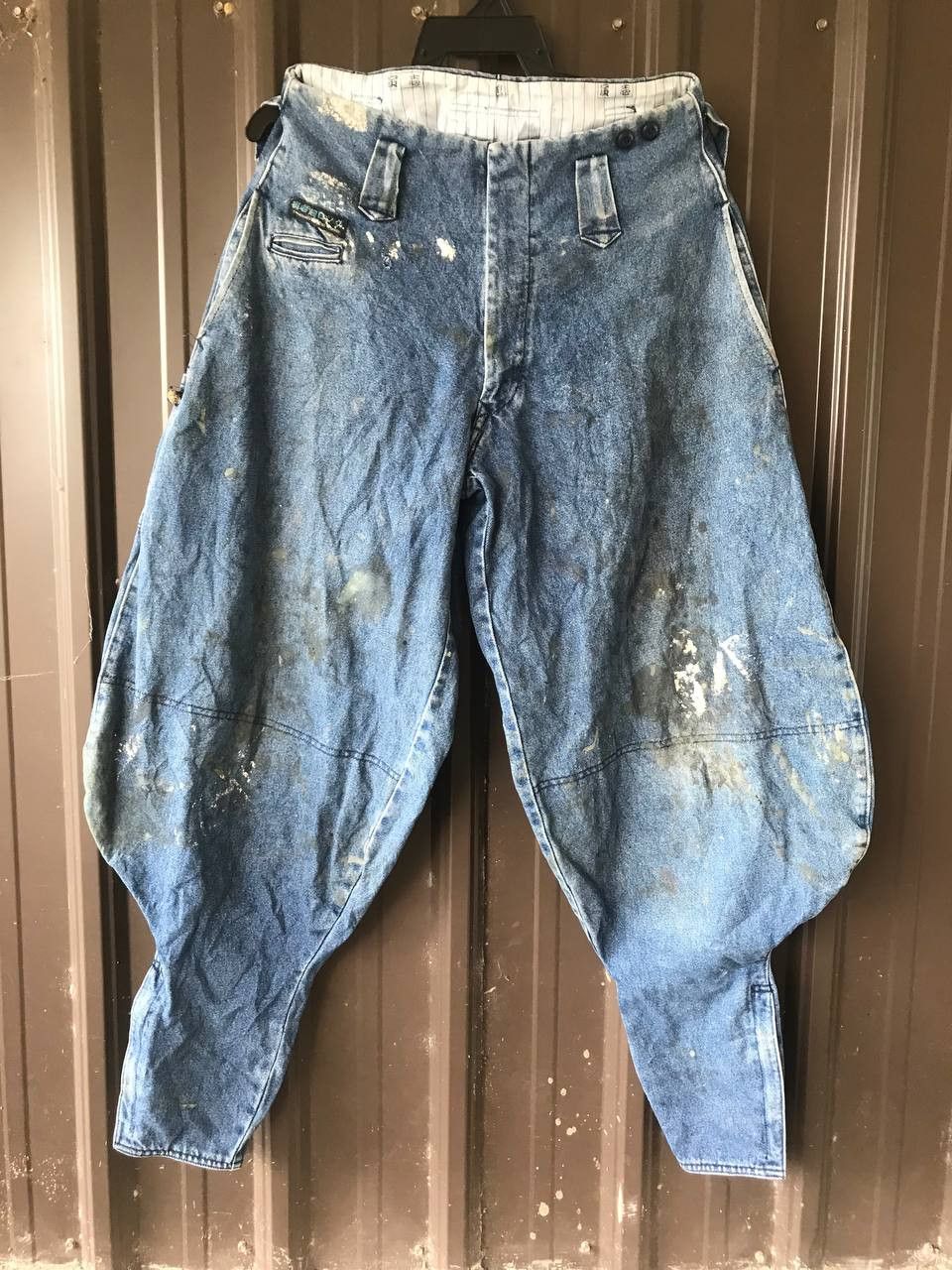 image of Distressed Denim x Vintage Toraichi Balloon Painter Denim in Blue, Men's (Size 31)