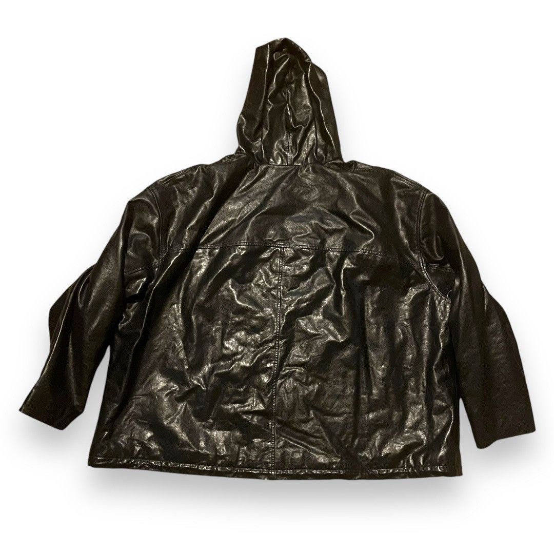 Balenciaga SAMPLE Black Hooded Leather Jacket Spring 2023 Size US XXL / EU 58 / 5 - 6 Thumbnail