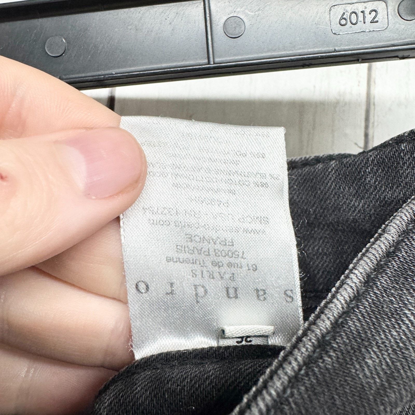 Sandro Sandro Pants ERU 36 Washed Black Slim Skinny Denim Jeans Size 26" / US 2 / IT 38 - 5 Thumbnail