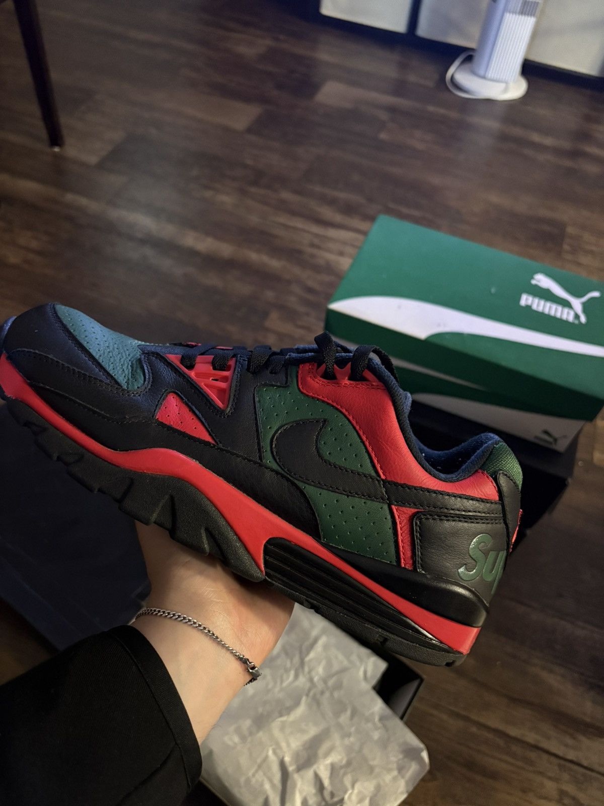 Nike Nike Supreme Air Cross Trainer 3 Low Black Gorge Green Size US 12 / EU 45 - 8 Thumbnail