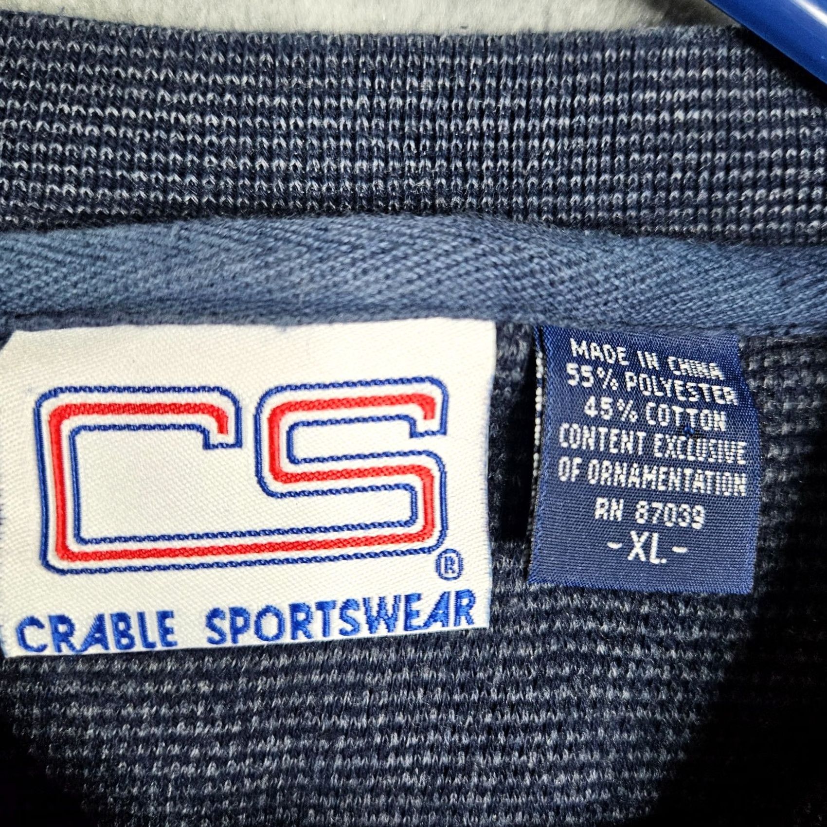 Vintage VINTAGE CARLBE SPORTS University of Illinois Fighting Illini Crewneck Sweatshirt XL BLUE Mens Long Sleeve Jersey Cotton Polyester Size US XL / EU 56 / 4 - 6 Thumbnail