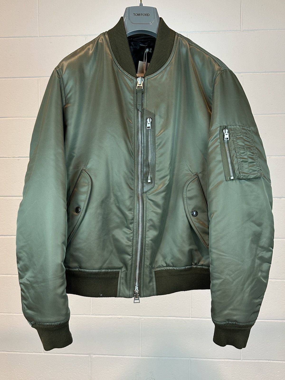 image of Tom Ford Bombers. Size 52 in Khaki Green, Men's