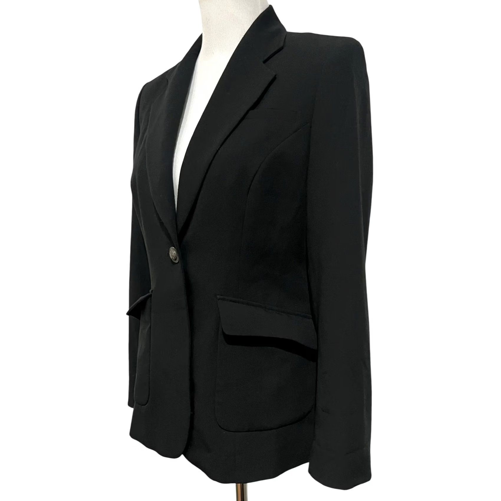 Vintage CAbi Black Suit Coat Blazer One-Button with Printed Lining Riding #725 Size 4 Jacket Women Office Dressy Blazer Mens Womens Girls Boys Size S / US 4 / IT 40 - 6 Thumbnail