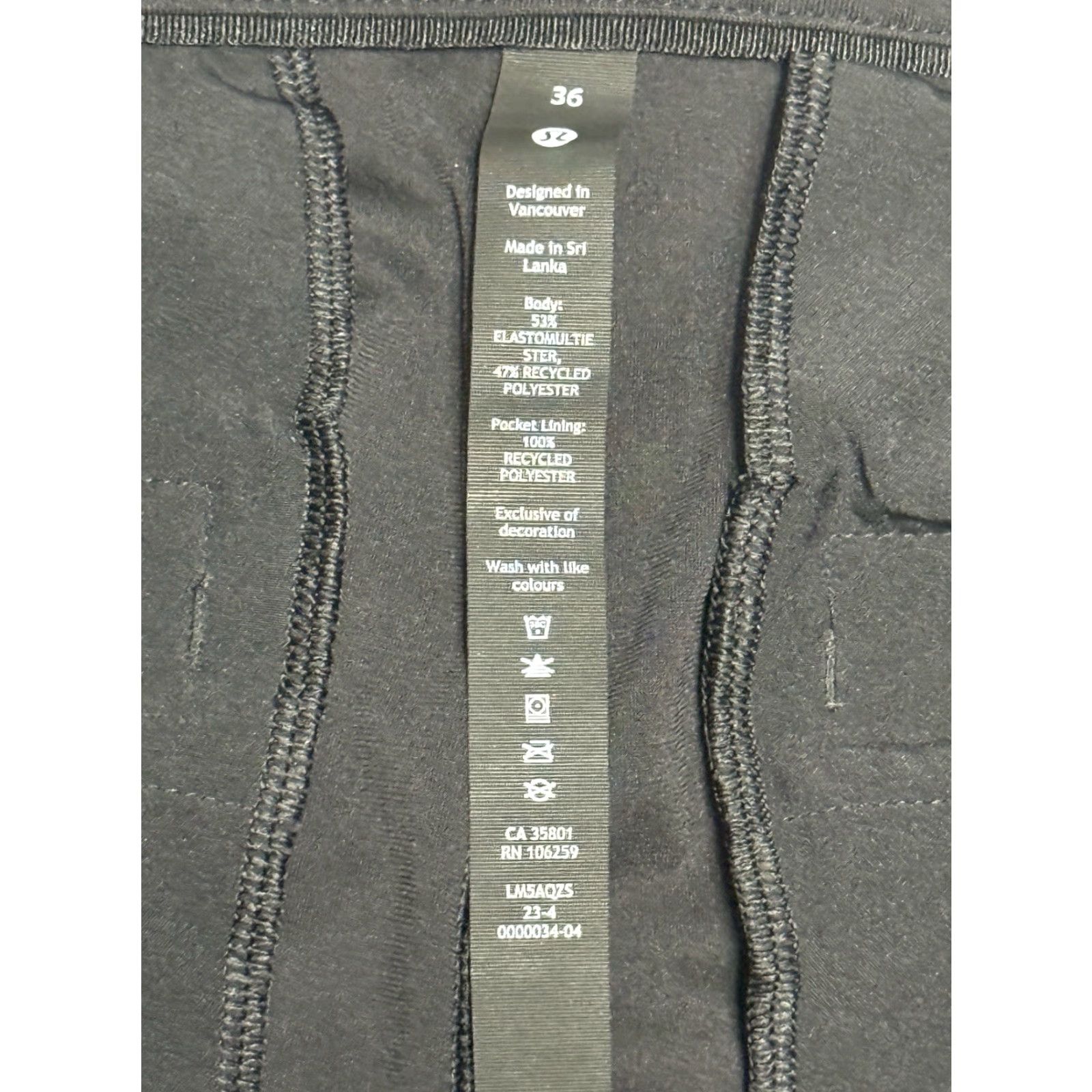 Lululemon Lululemon ABC Slim Fit Warpstreme Pant 36 Black 5 Pocket New Style Mens Size US 36 / EU 52 - 4 Thumbnail