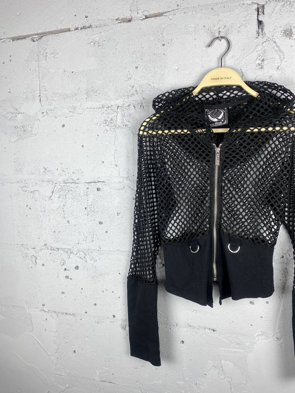 Killstar Avantgarde Opium Killstar Mesh Vamp Y2K Cropped Hoodie Size S / US 4 / IT 40 - 2 Thumbnail