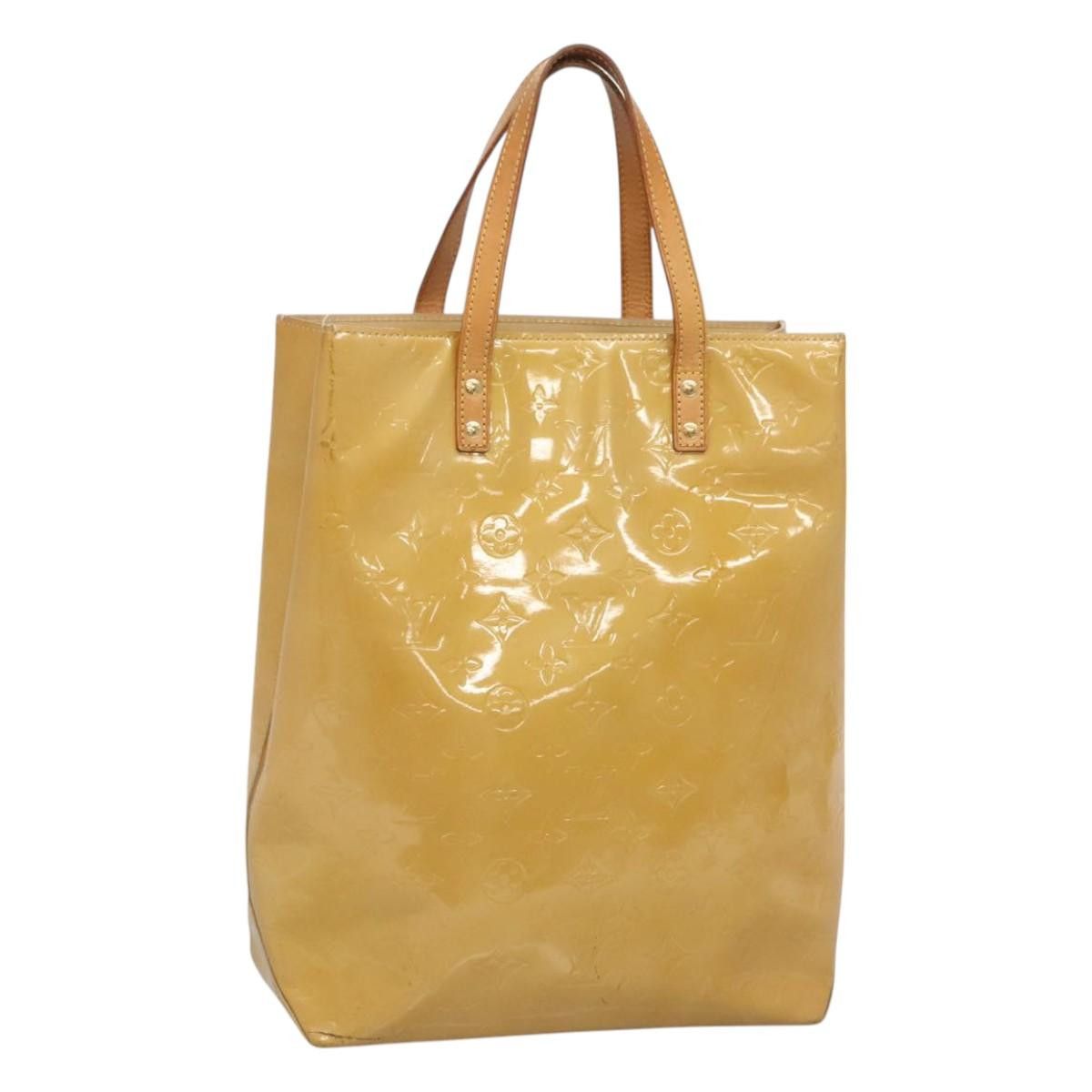 Louis Vuitton LOUIS VUITTON Monogram Vernis Reade MM Hand Bag Beige M91141 Size ONE SIZE - 1 Thumbnail
