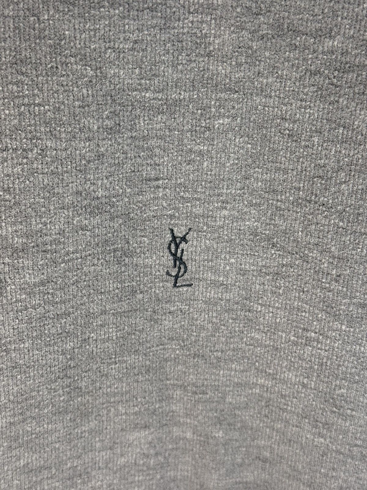 Yves Saint Laurent 90s YSL Sweatshirt 1/4 Grey Vintage Sweater Quarter Zip Size US M / EU 48-50 / 2 - 4 Thumbnail