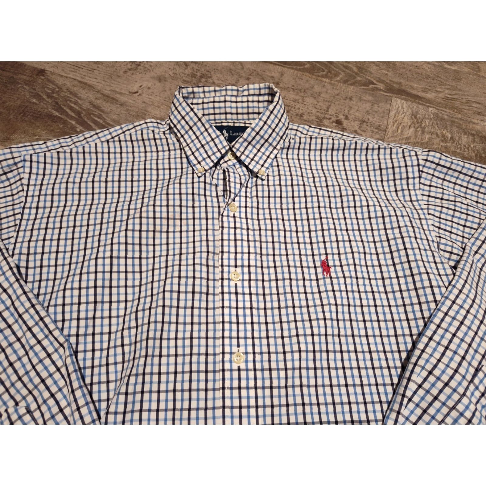 Polo Ralph Lauren VINTAGE Polo Ralph Lauren Men’s Button-Down Shirt Large Blue White Gingham Collared Long Sleeve Casual Mens Size US M / EU 48-50 / 2 - 5 Thumbnail