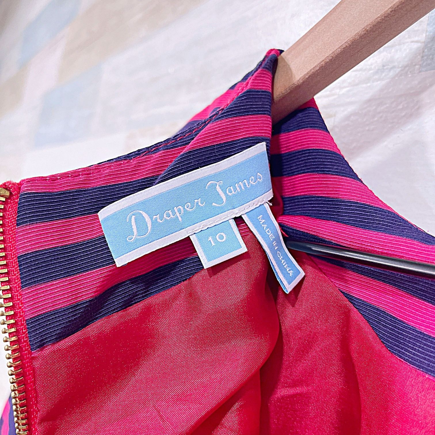 Other Draper James Bow Striped Dress Red Navy Blue Womens 10 Size L / US 10 / IT 46 - 7 Thumbnail