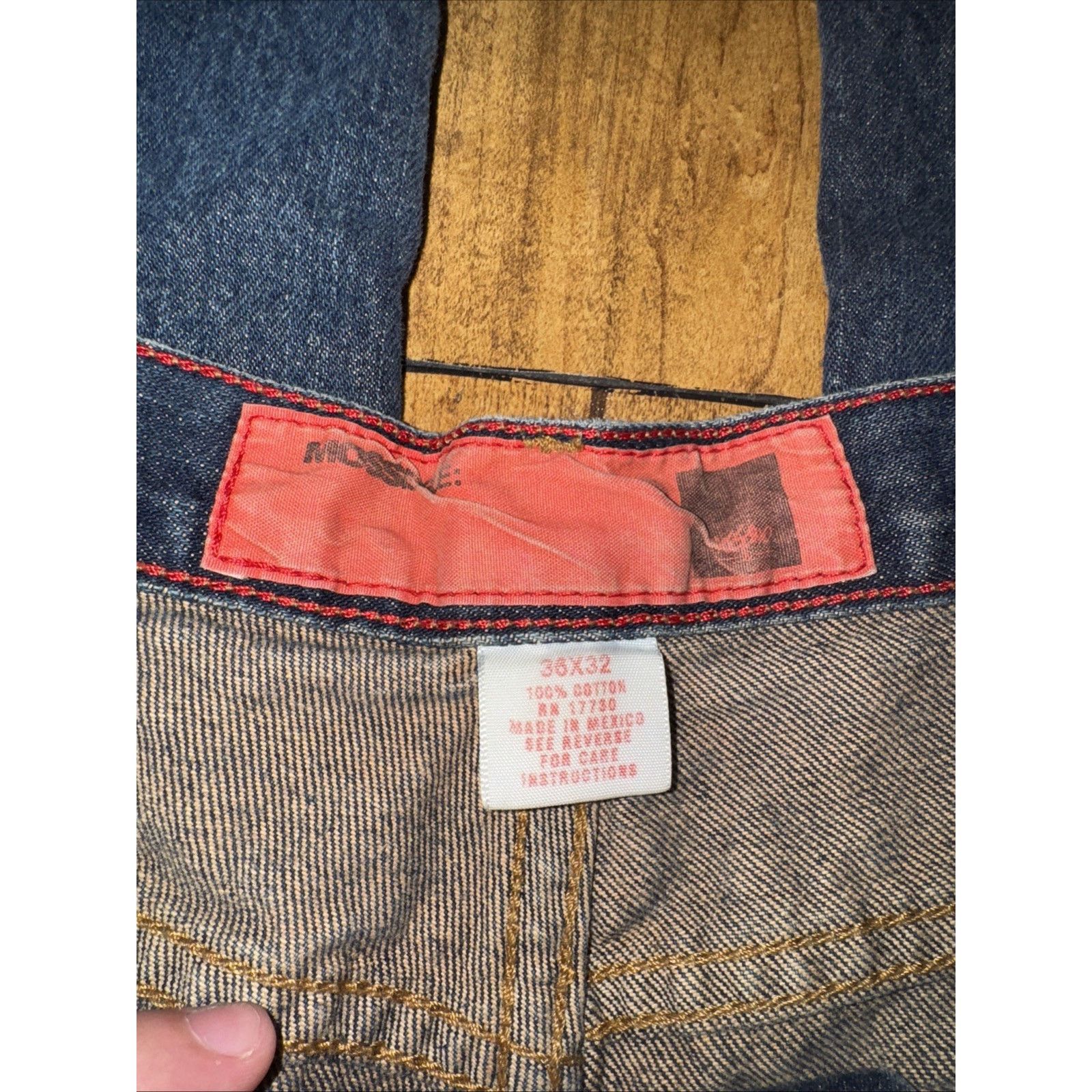 Mossimo VNTG Mossimo Button Fly Denim Jeans Blue 34x30 Straight Size US 34 / EU 50 - 7 Thumbnail