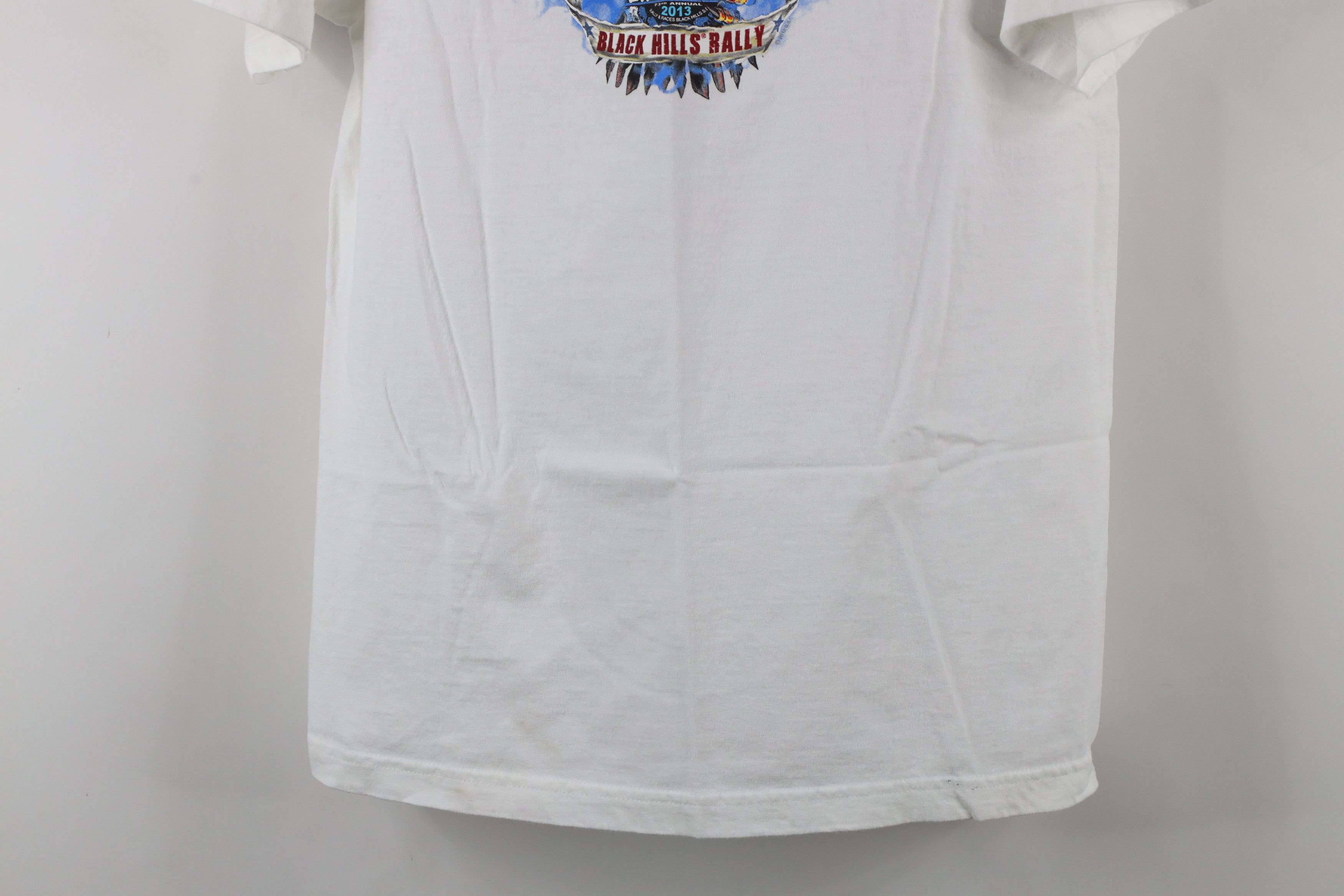 Vintage Vintage Y2K 2013 Black Hills Rally Eagle Fire Flames T-Shirt Size US L / EU 52-54 / 3 - 3 Thumbnail