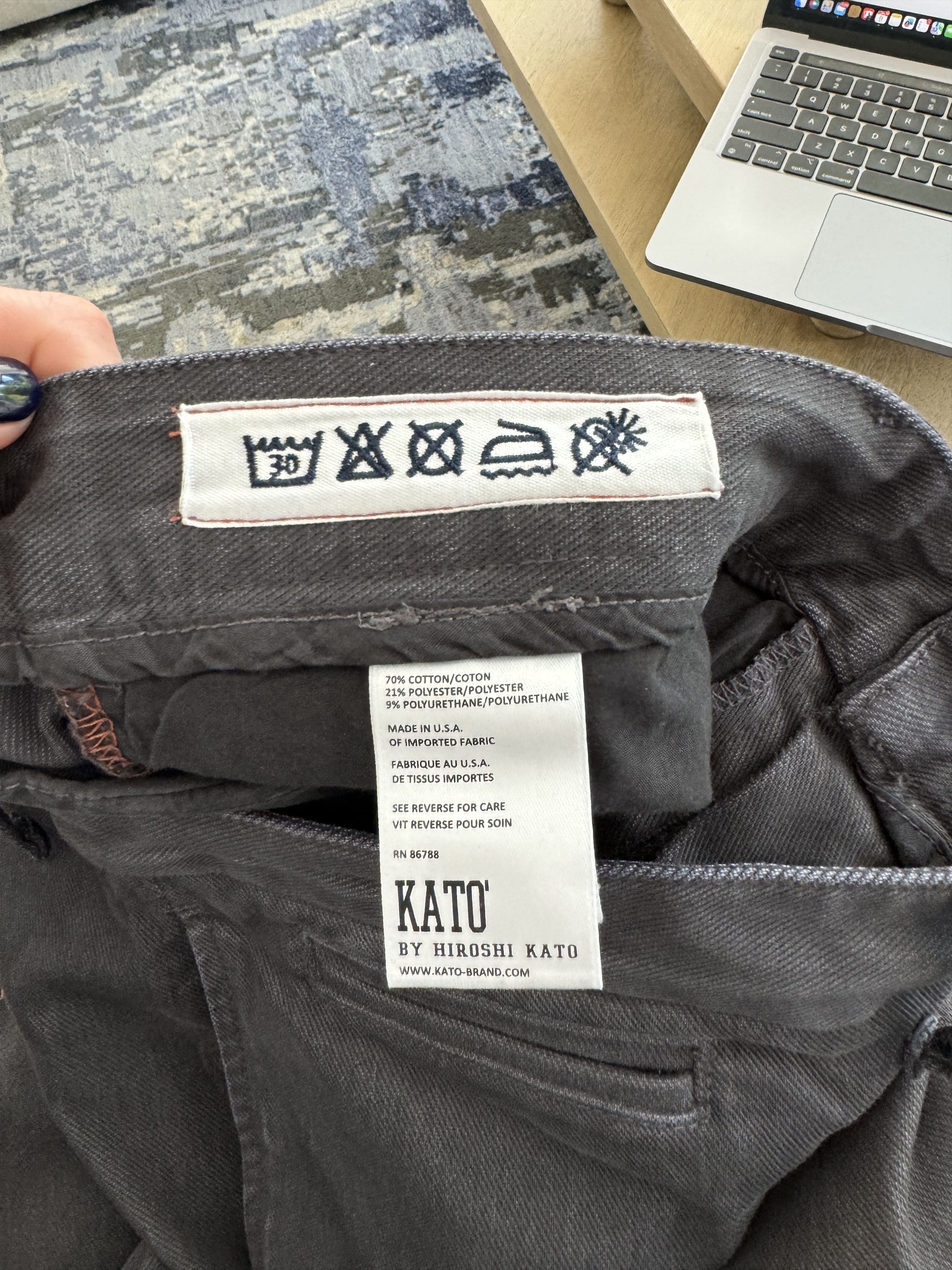 KATO Hiroshi Kato: Denit Slim Fit Chinos Size US 31 - 6 Thumbnail