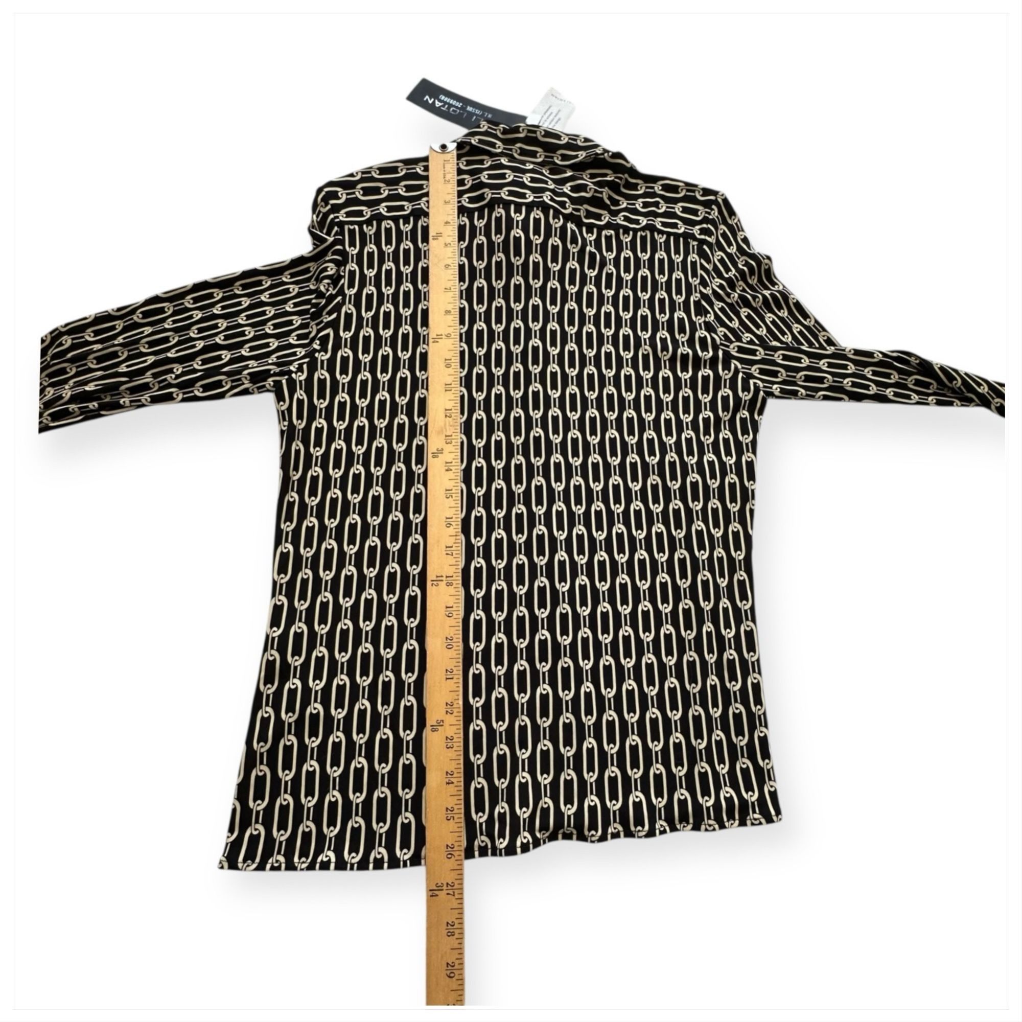 Nili Lotan NILI LOTAN Celestine Print Shirt, Small Chain Print, Size L, Size L / US 10 / IT 46 - 12 Thumbnail