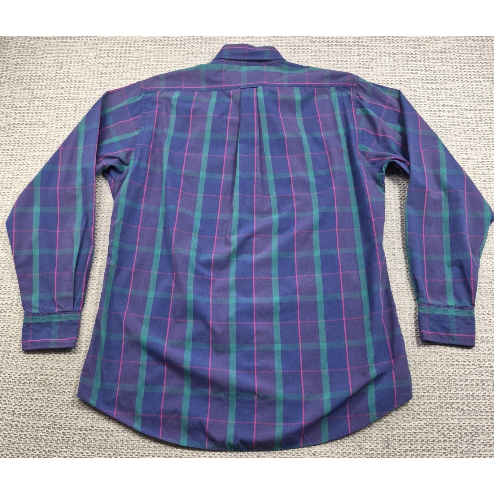 Nordstrom VINTAGE Nordstrom Button Up Shirt Mens L Blue Plaid Long Sleeve Chest Pocket Size US L / EU 52-54 / 3 - 5 Thumbnail