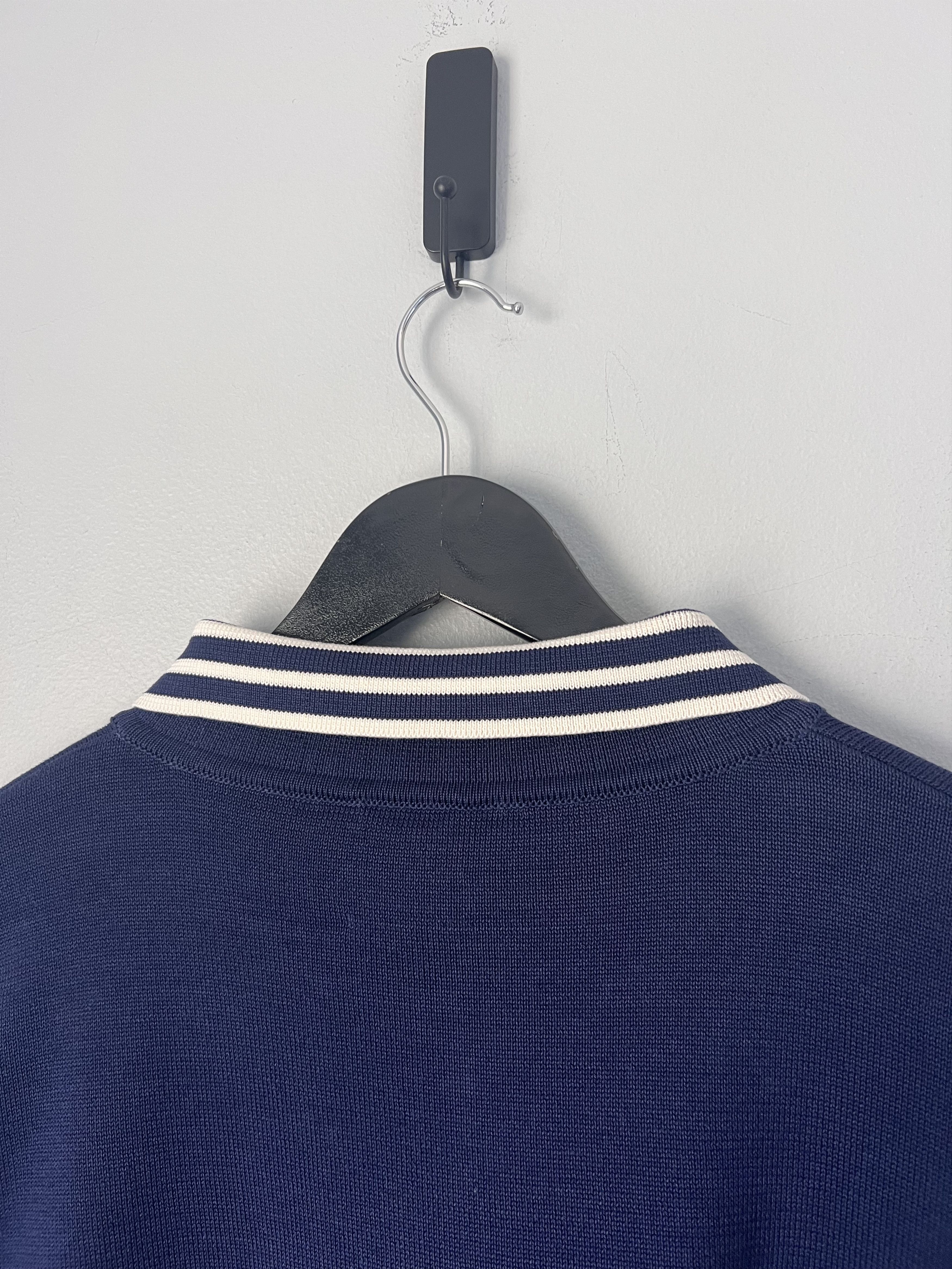 Bode Bode Club Long Sleeve Polo in Navy Size US XL / EU 56 / 4 - 6 Thumbnail