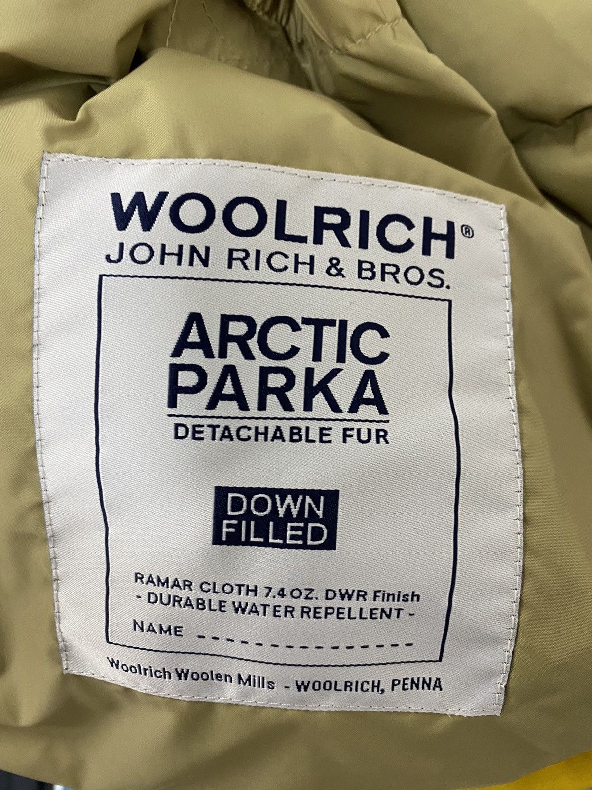 Other Woolrich Arctic Parka, size XXXL, yellow, new with tag Size US XXL / EU 58 / 5 - 14 Thumbnail