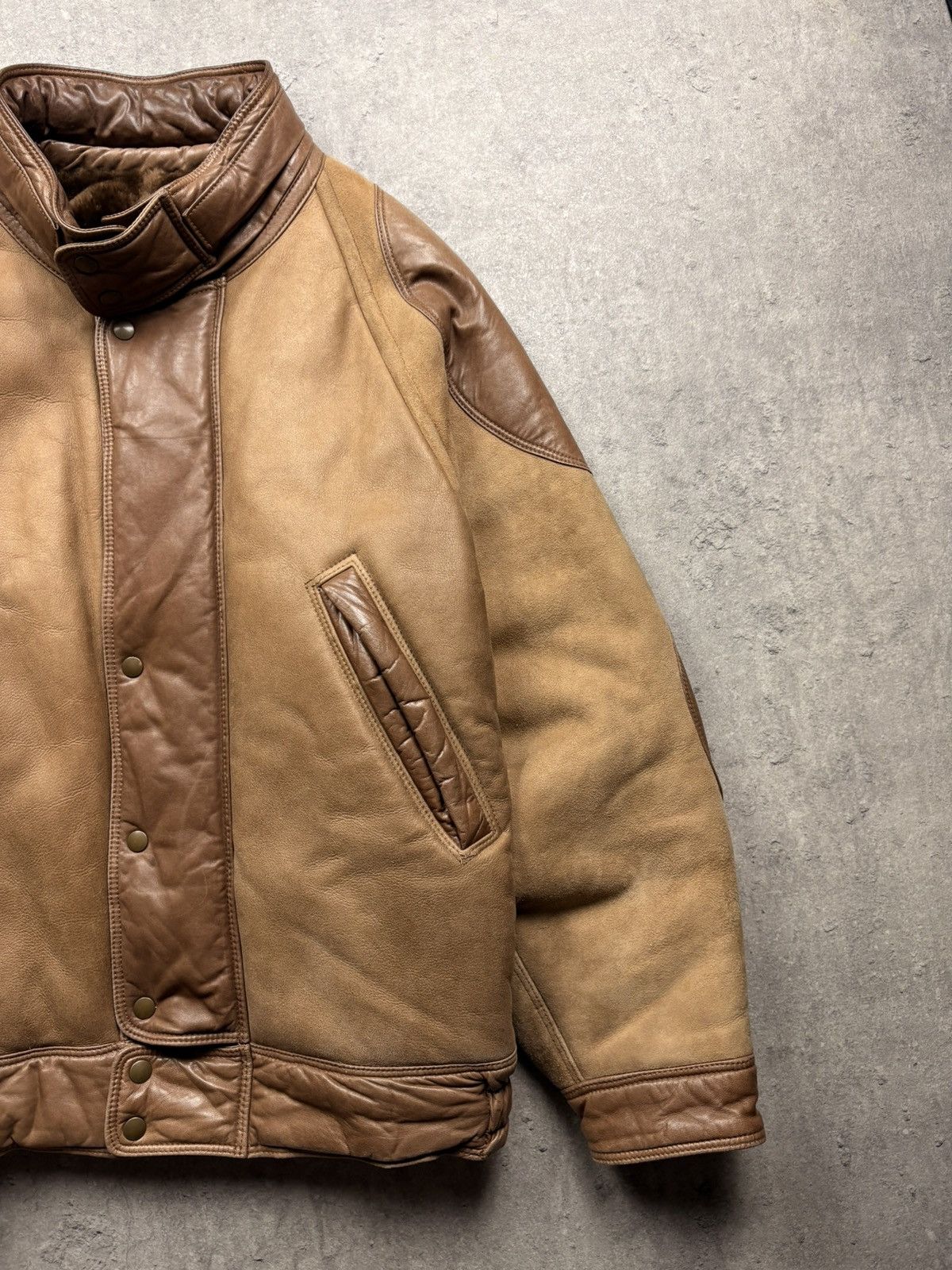 Japanese Brand Vintage Brown Leather Jacket – Classic Style streetwear y2k Size US L / EU 52-54 / 3 - 3 Thumbnail