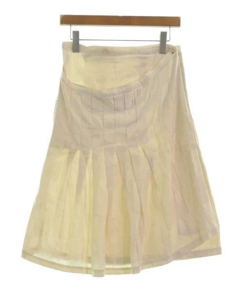 Dries Van Noten Dries Van Noten size:36 Yellow linen silk pleated skirt Size 35" - 1 Thumbnail