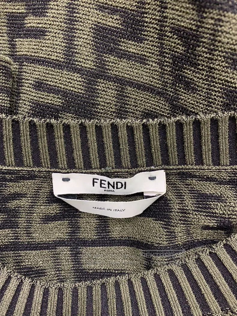 Fendi Fendi Green monogrammed knit short sleeve Size XS / US 0-2 / IT 36-38 - 4 Thumbnail