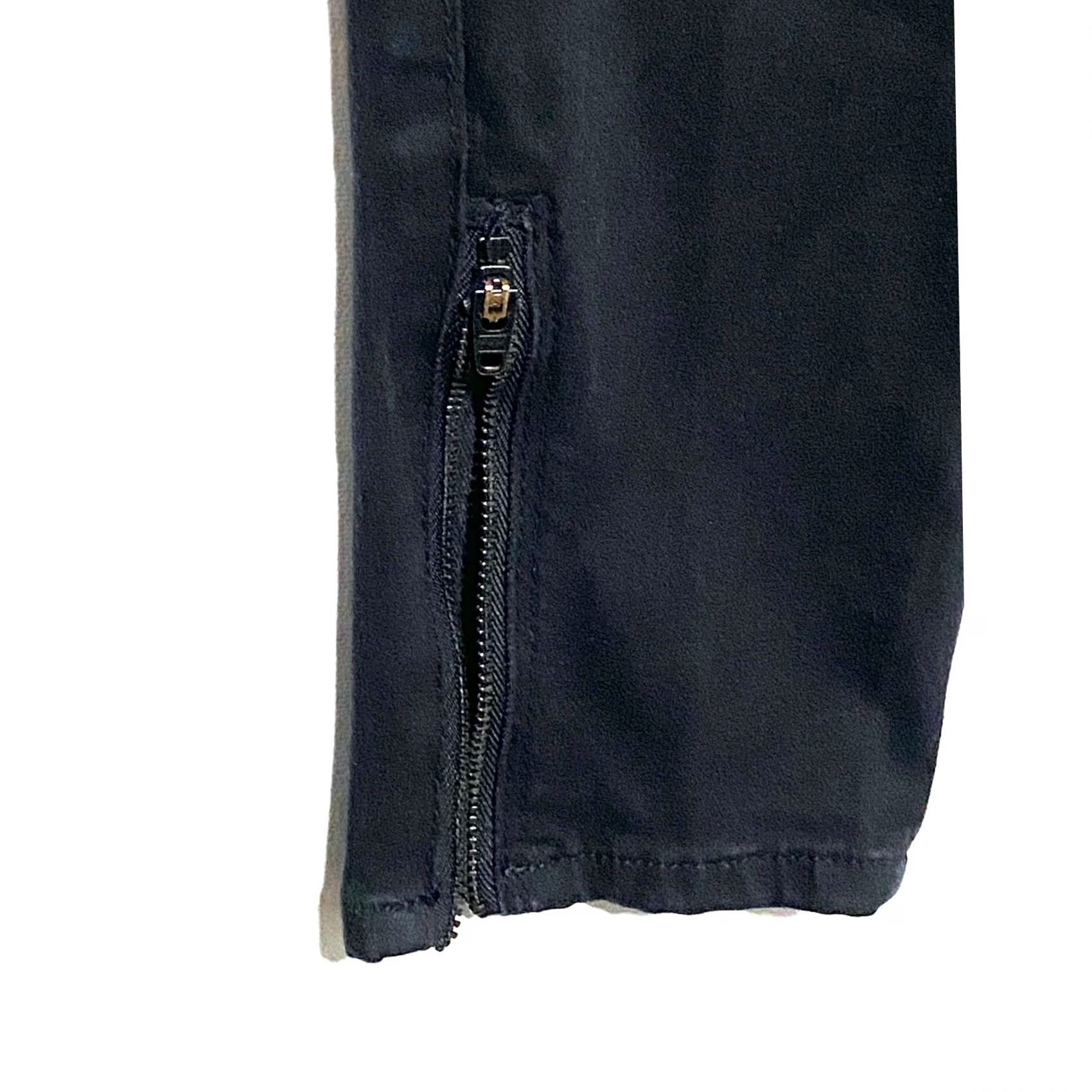 Vintage Just Black Skinny Jeans Womens 28 Ankle Zipper Stretch Grunge Whimsigoth Emo USA Size 28" / US 6 / IT 42 - 4 Thumbnail