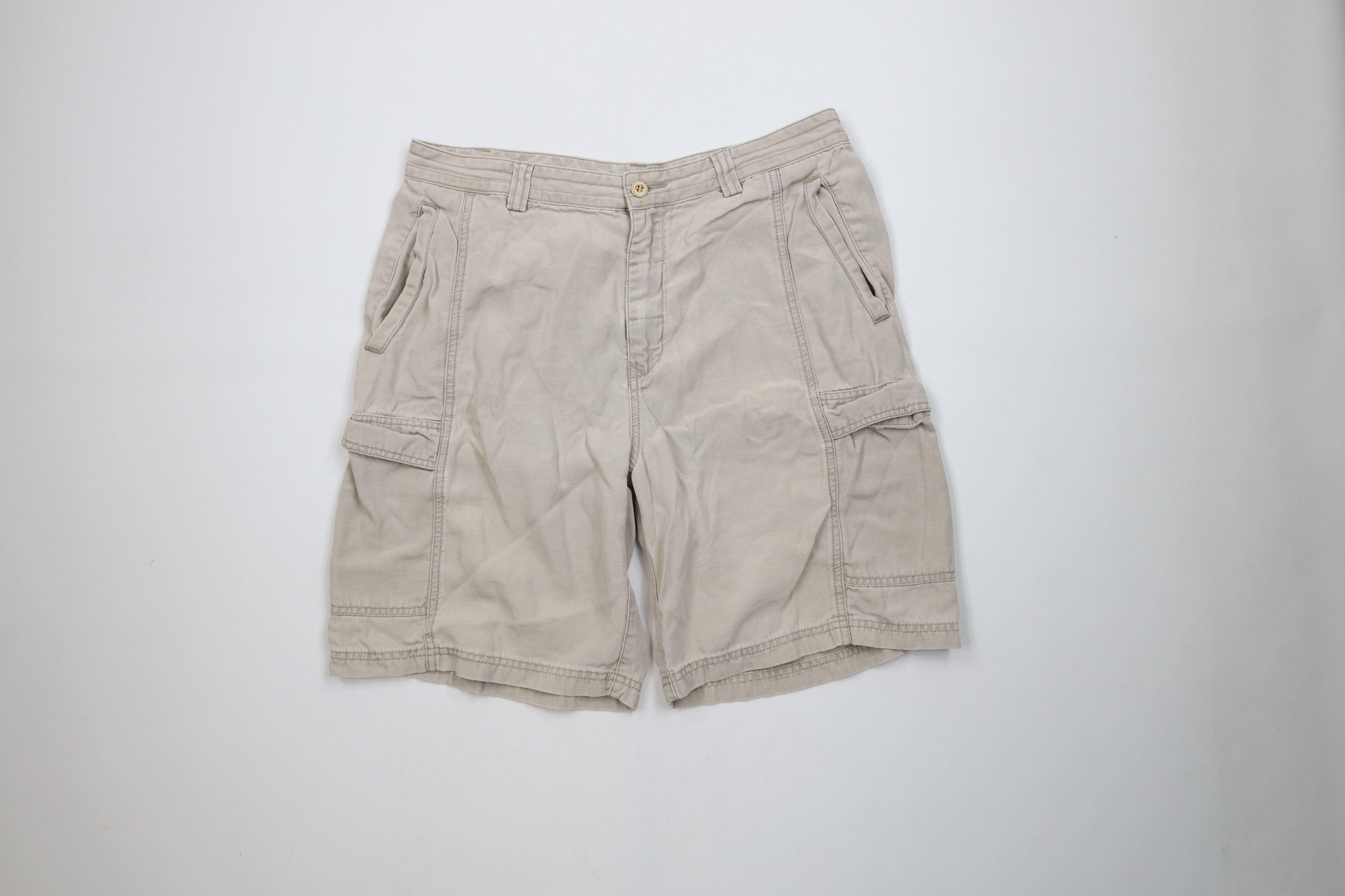 Tommy Bahama Vintage Tommy Bahama Relax Relaxed Fit Cargo Shorts Beige Size US 35 - 1 Thumbnail