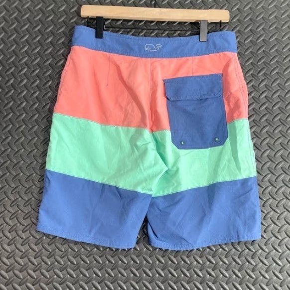 Vineyard Vines Vineyard Vines Swimming Trunks Shorts Men Size 28 Blue Multi Color Pink Green Size US 27 - 2 Thumbnail