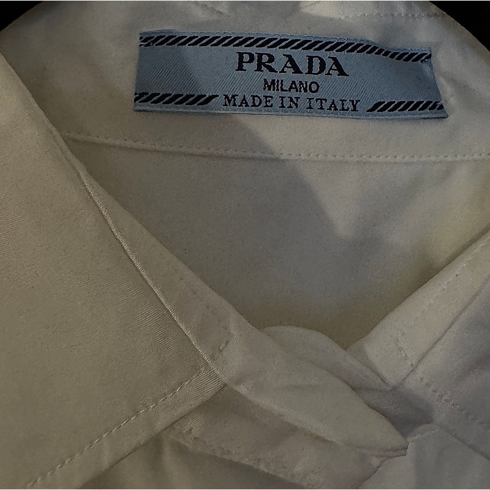 Prada Prada NWT Shoulder-epaulette Cotton-poplin Shirt In White Size US XL / EU 56 / 4 - 3 Thumbnail