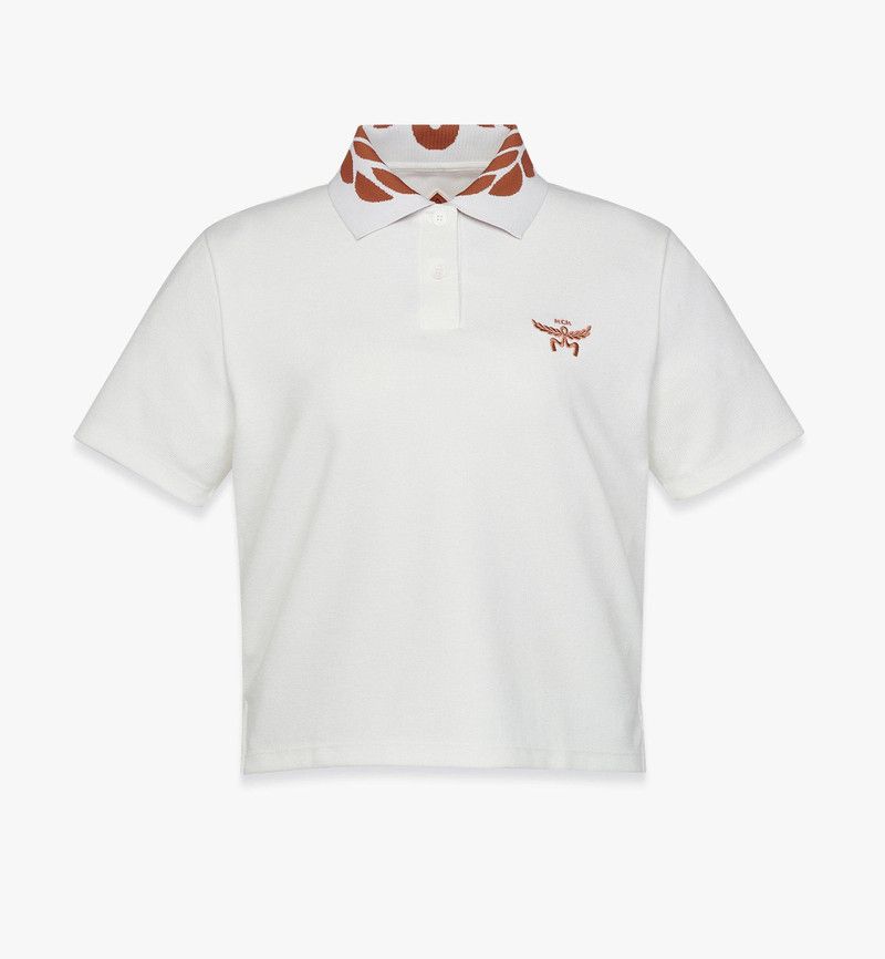 MCM o1mt1gz0126 Laurel Piqué Polo Shirt in White Size S / US 4 / IT 40 - 1 Thumbnail