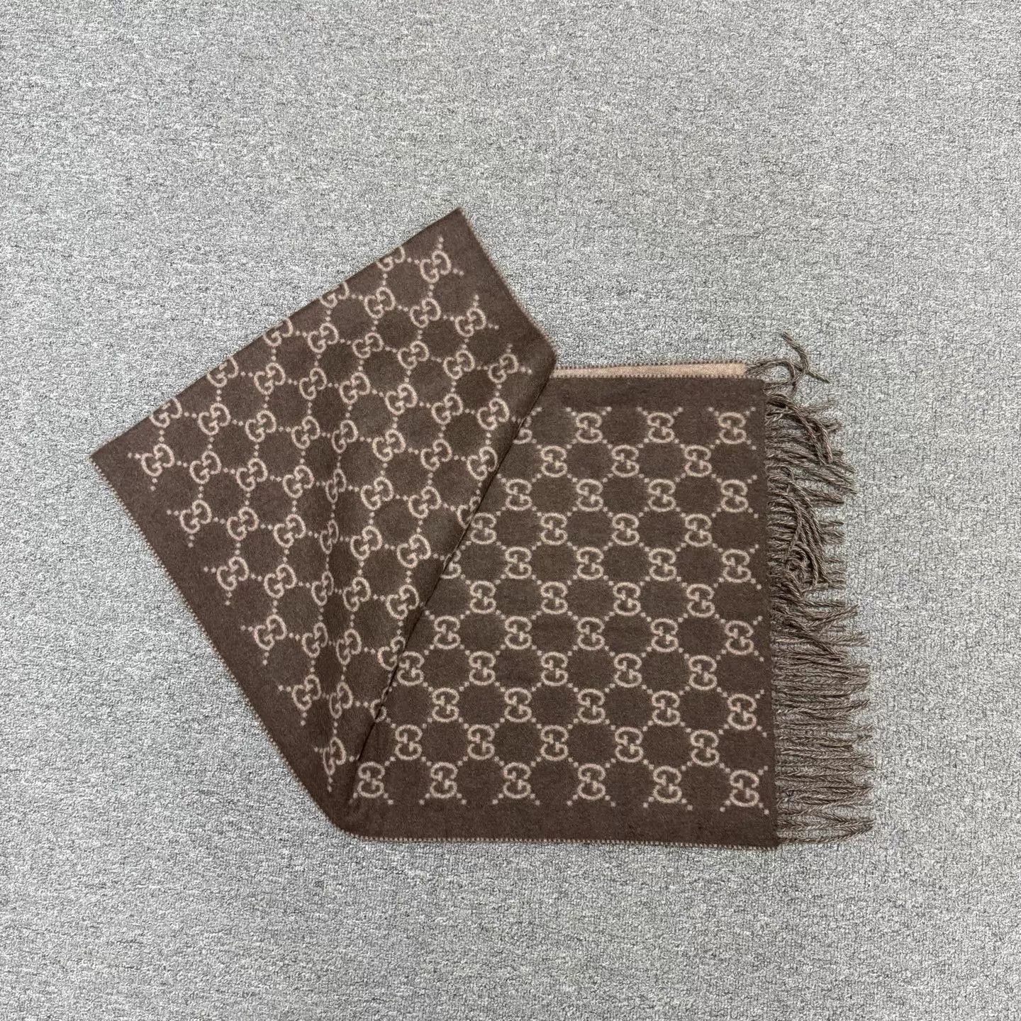 Gucci Gucci New GG Monogram Print Cashmere Scarf 45x170cm Unused Size ONE SIZE - 3 Thumbnail