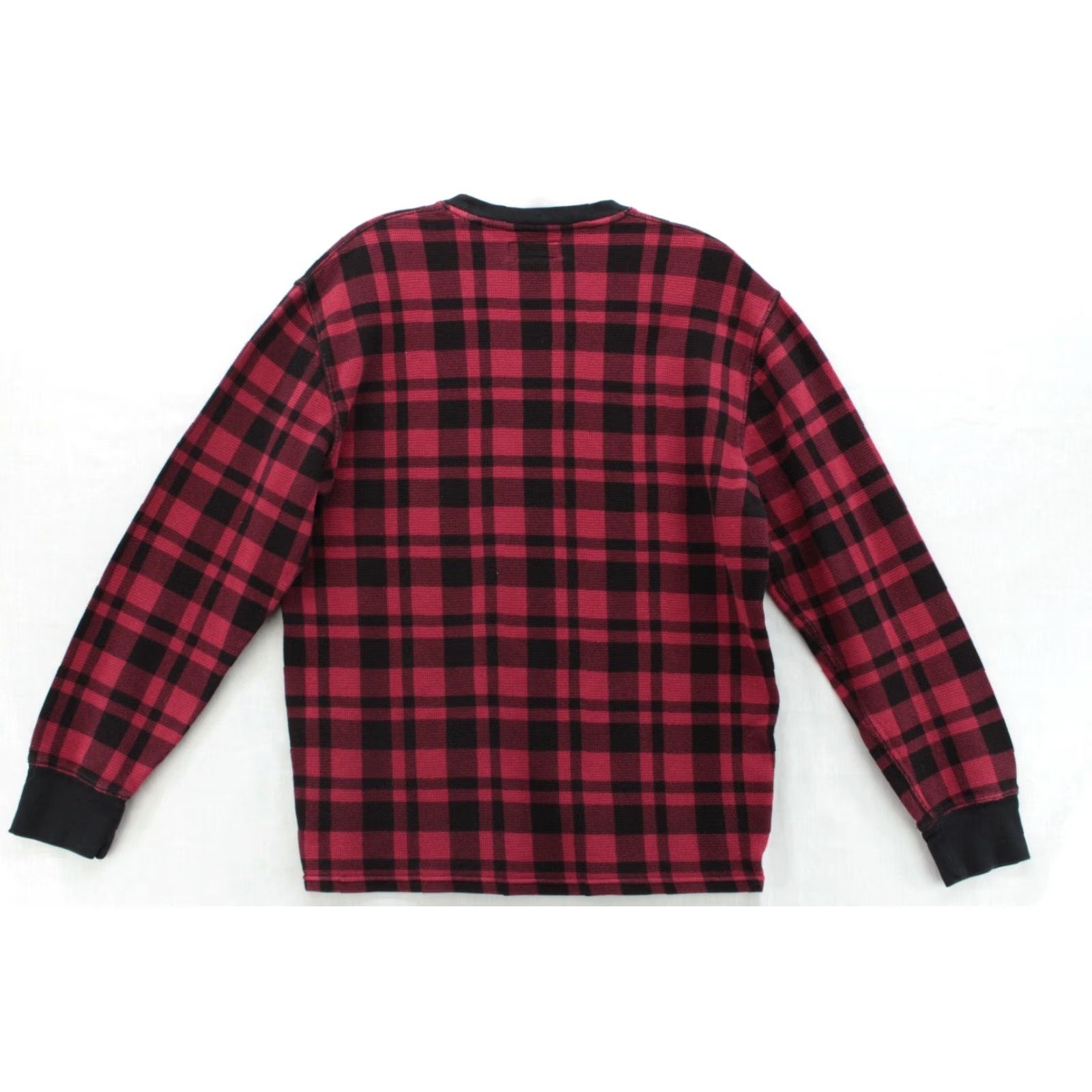 Polo Ralph Lauren Polo Ralph Lauren Pajama Shirt Mens Large Red Plaid Textured Thermal Long Sleeve Shirt Size US L / EU 52-54 / 3 - 3 Thumbnail